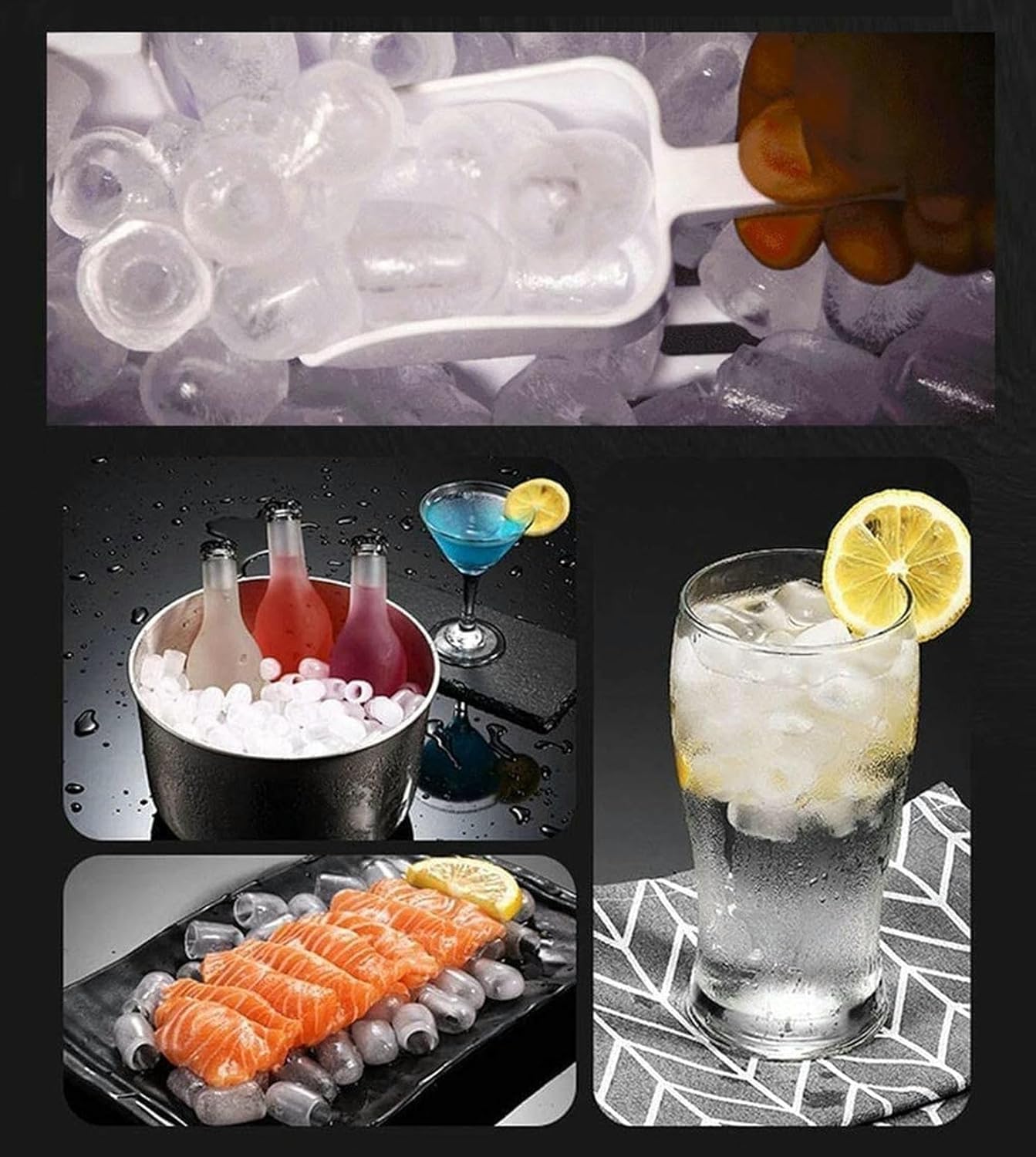 Ice Maker Machine Countertop, 24H, 24 Clear Ice Cubes in 8 Mins, Auto Self-Cleaning, LCD Display, Compact Portable Ice Maker with Scoop and Basket for Home/Office/Kitchen/Bar