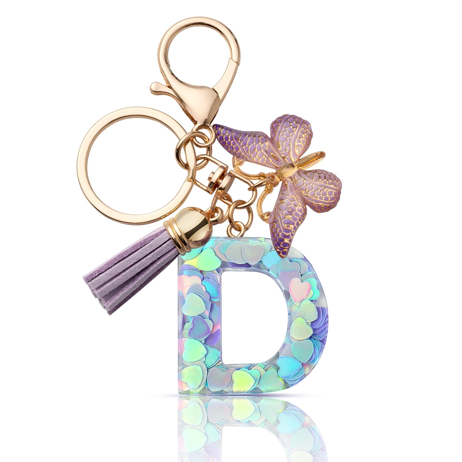 CHUQING Schlüsselanhänger Buchstabe Mädchen Schlüsselanhänger mit Anfangsbuchstaben Anhänger Schlüssel Letter Keychain für Frauen Damen