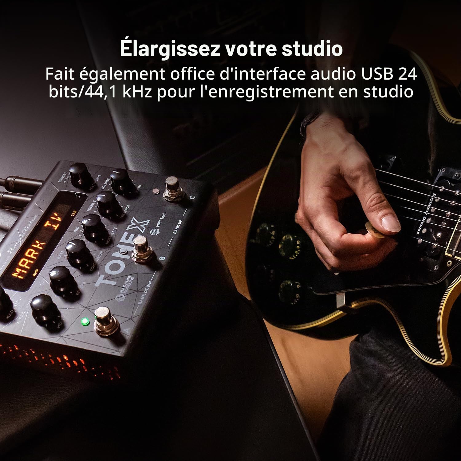 IK Multimedia TONEX Pedal AI machine learning pédale multi effets: Tone Modélisez tout ampli de guitare, pédale de guitare, pédale de distorsion, pédale d'overdrive ou autres effets de guitare