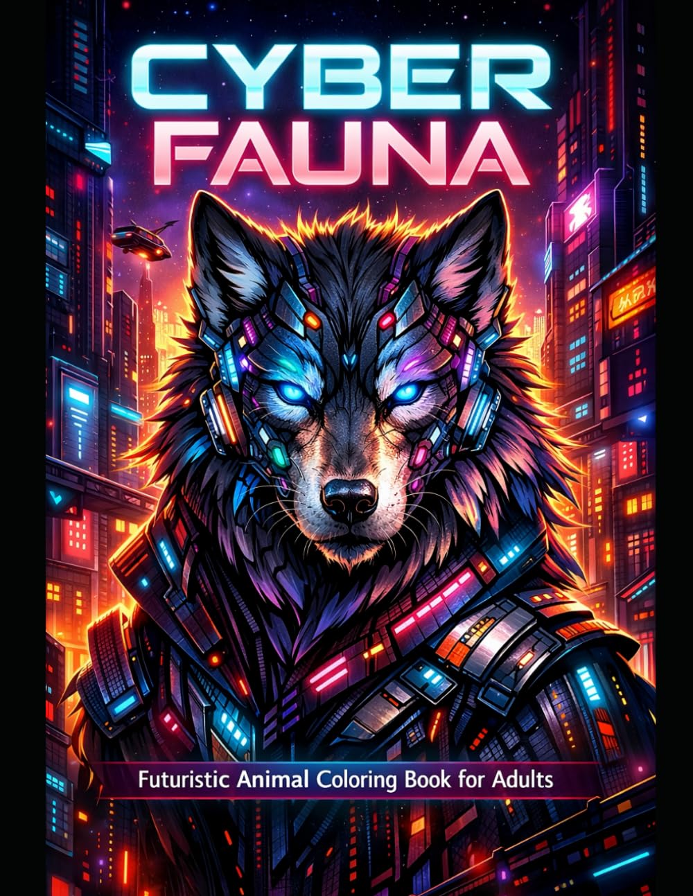 Cyber Fauna: A Futuristic Animal Coloring Book for Adults