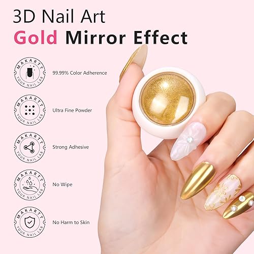 Vista 25 de Makartt Pegamento de uñas de gel: pegamento sólido para uñas a presión, necesita lámpara UV de gel 3D de 0.5 fl oz, herramientas multifuncionales