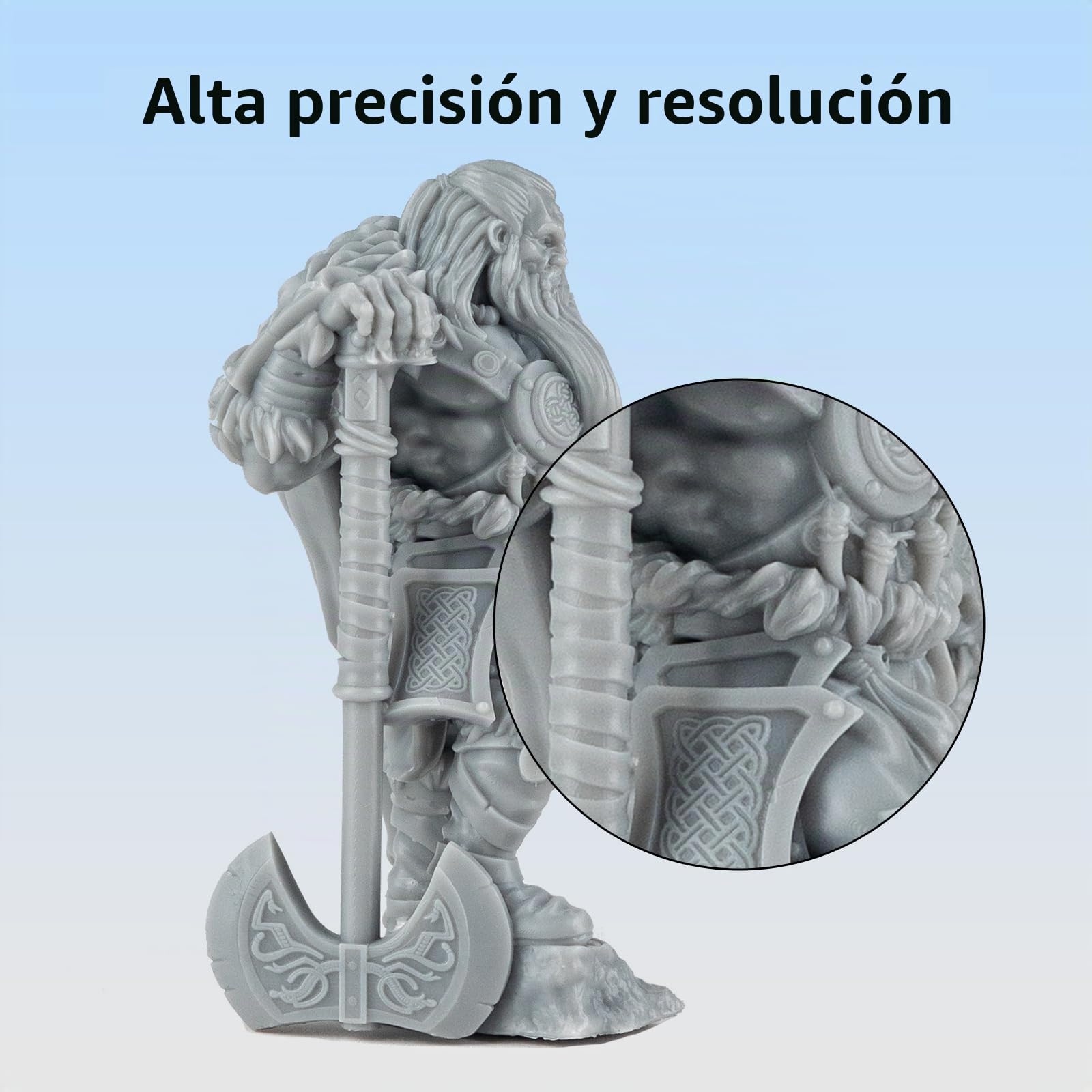 Siraya Tech Fast 2kg ABS-Like Resina de Impresora 3D Rápido Curado UV No Frágil Impresión 3D de Alta Precisión Líquido Resina Fotopolímero Estándar para Impresión LCD DLP (Gris, 2 kg)