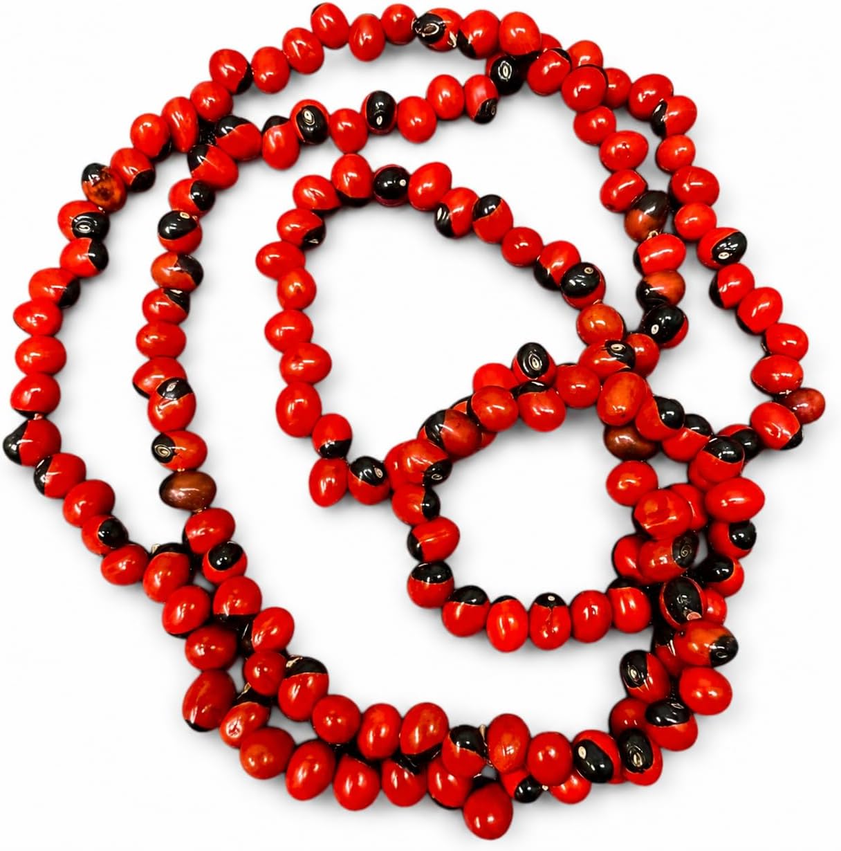 Necklace Santeria Ifa Odi Bara Odun Collar, Red White Spiritual Beaded Collar for Yoruba Religious Altar and Ceremonial Use Peonia Imitation Adult