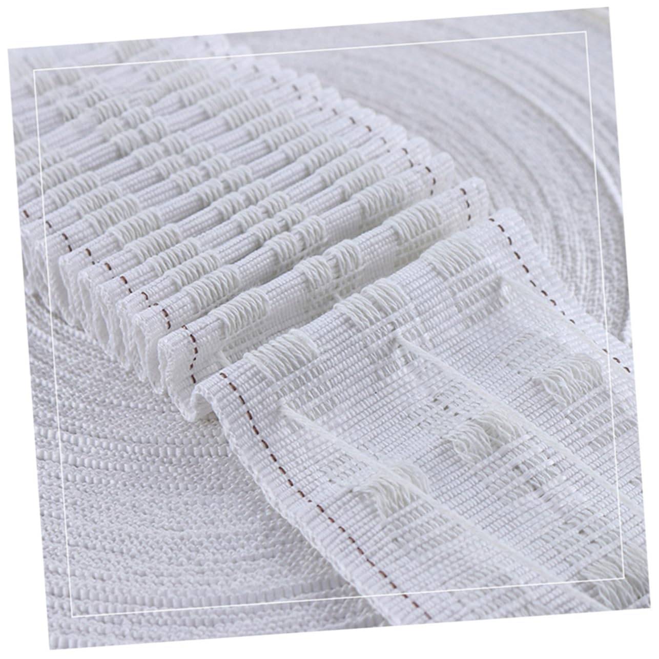 50m Ruban De Rideau Sangle Ajustable pour Pliage De Rideaux Accessoires De Décoration Blanc