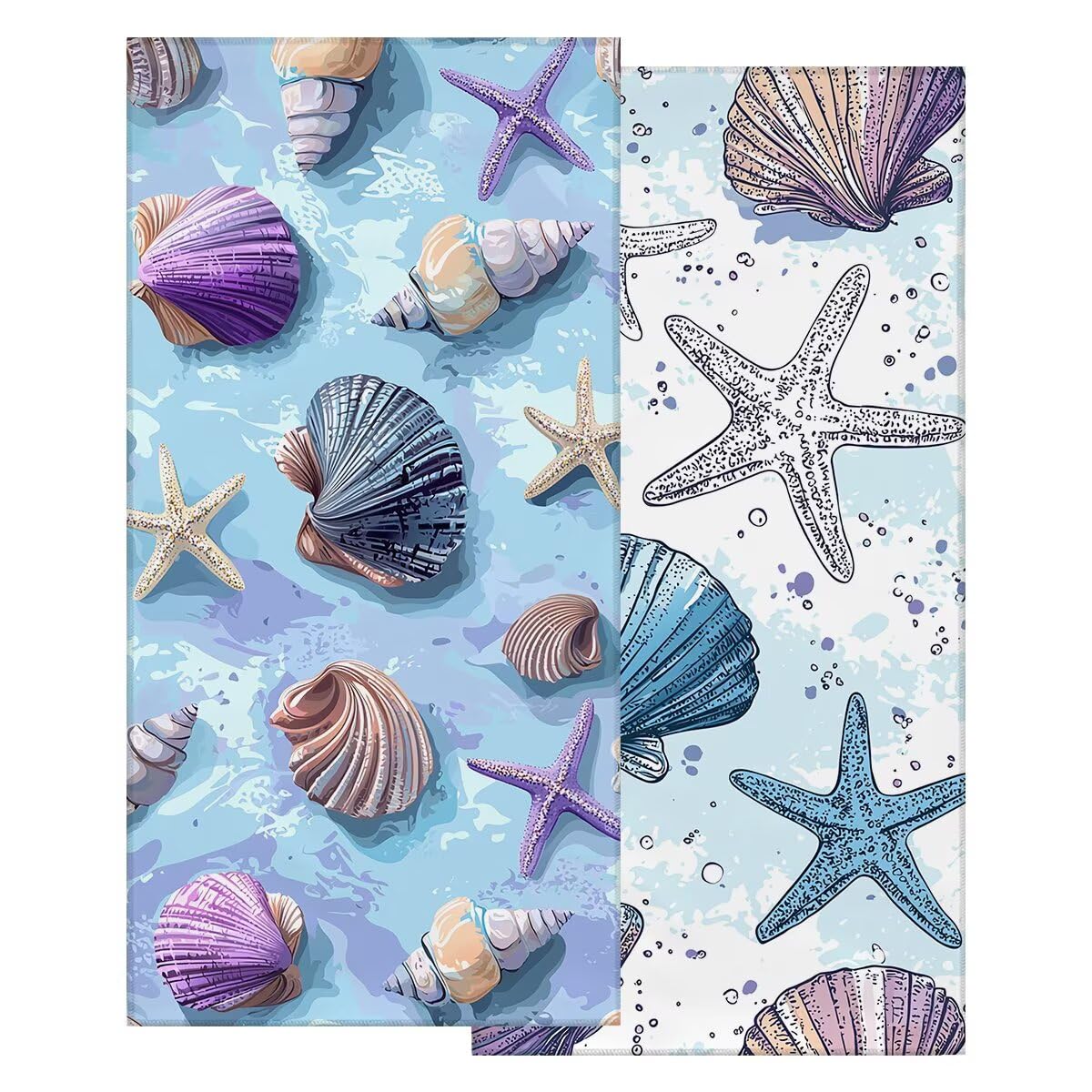 Ręcznik plażowy z mikrofibry, zestaw 2 dużych ręczników kąpielowych 100x200 cm, szybkoschnący ręcznik kąpielowy, ręczniki plażowe, sportowe ręczniki z mikrofibry do podróży -4730