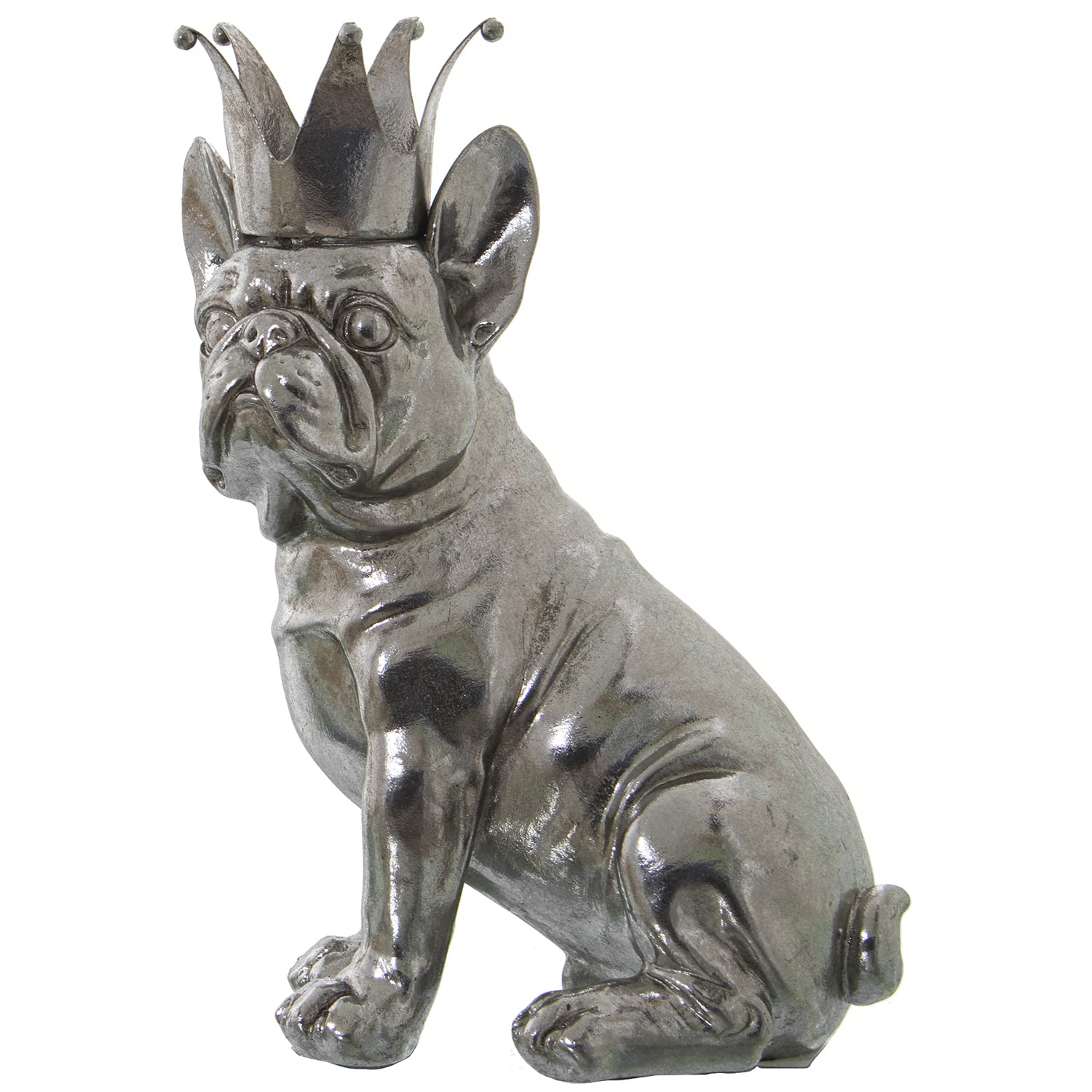 AlexandreHouse Perro resin figure with crown platedado_16x11x23cm