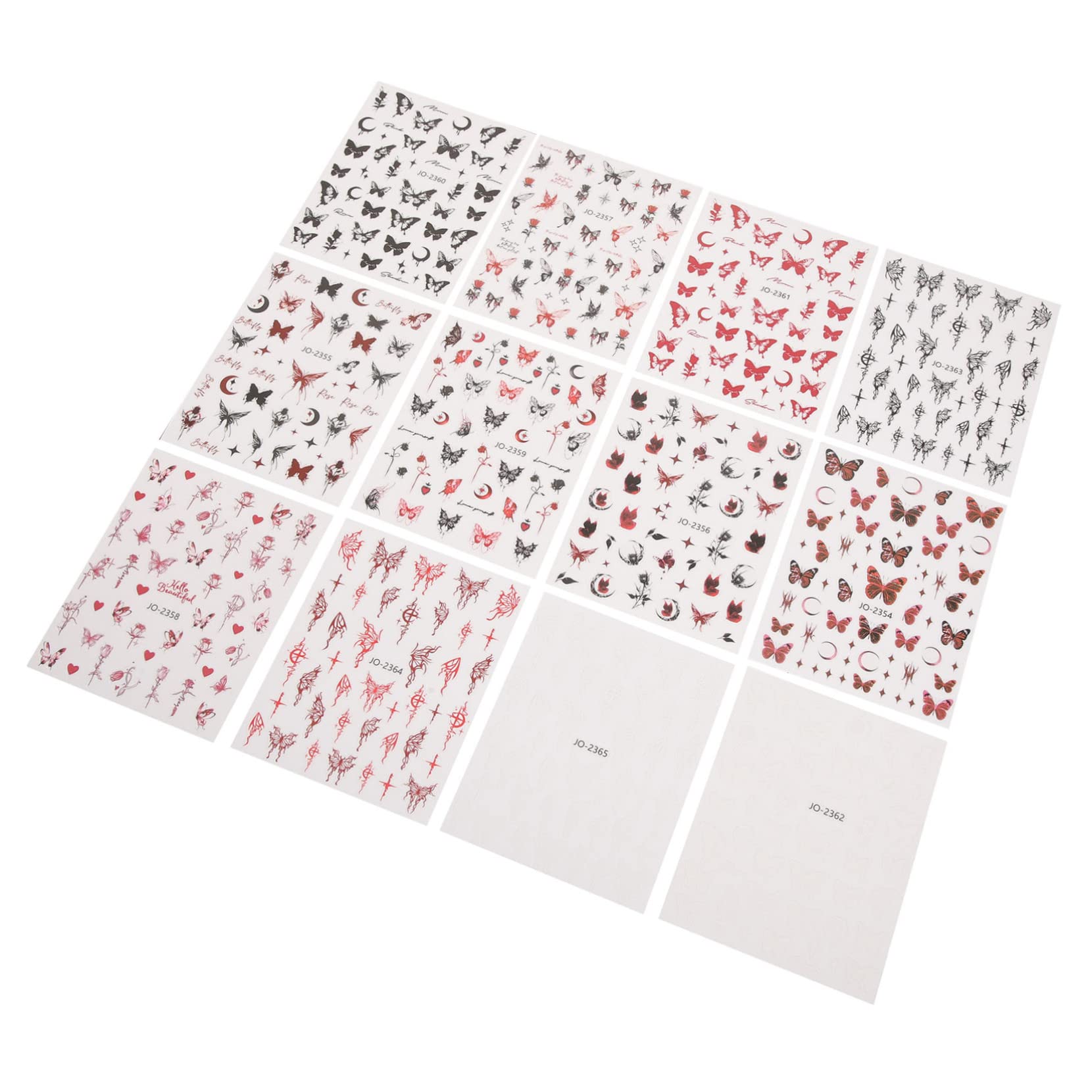 CALLARON 60fogli Adesivi Per Unghie Nail Art Stickers Per Decorazioni Estive e Invernali Facile Applicazione Per Design e Creativi Per e Speciali