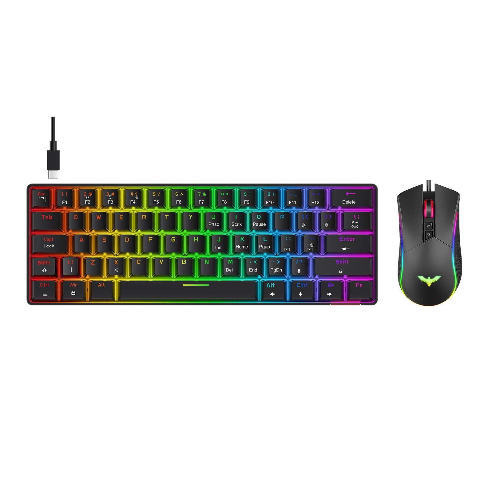 Buy havit 60 Mechanical Gaming Keyboard and Mouse Combo Set Red Switch