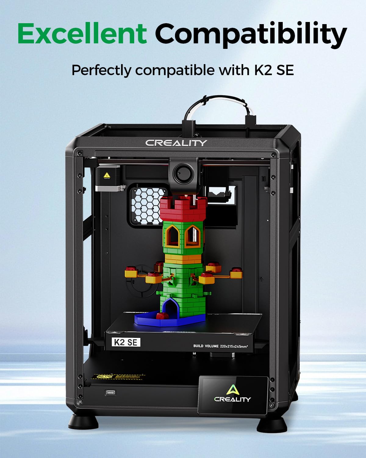 Creality Moteur pas à pas pour extrudeuse K2 SE, moteur d'axe 36-20_E, couple élevé avec engrenage à 12 dents, fonctionnement silencieux, pièce de rechange originale pour imprimante 3D K2 SE