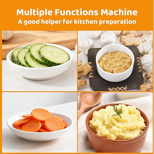 Miniatura 6 de Palksky Cortador de mandolinas de ajo, súper fino, 3 en 1, multifuncional, con trituradora, picadora de ajo portátil, utensilios de cocina, 2