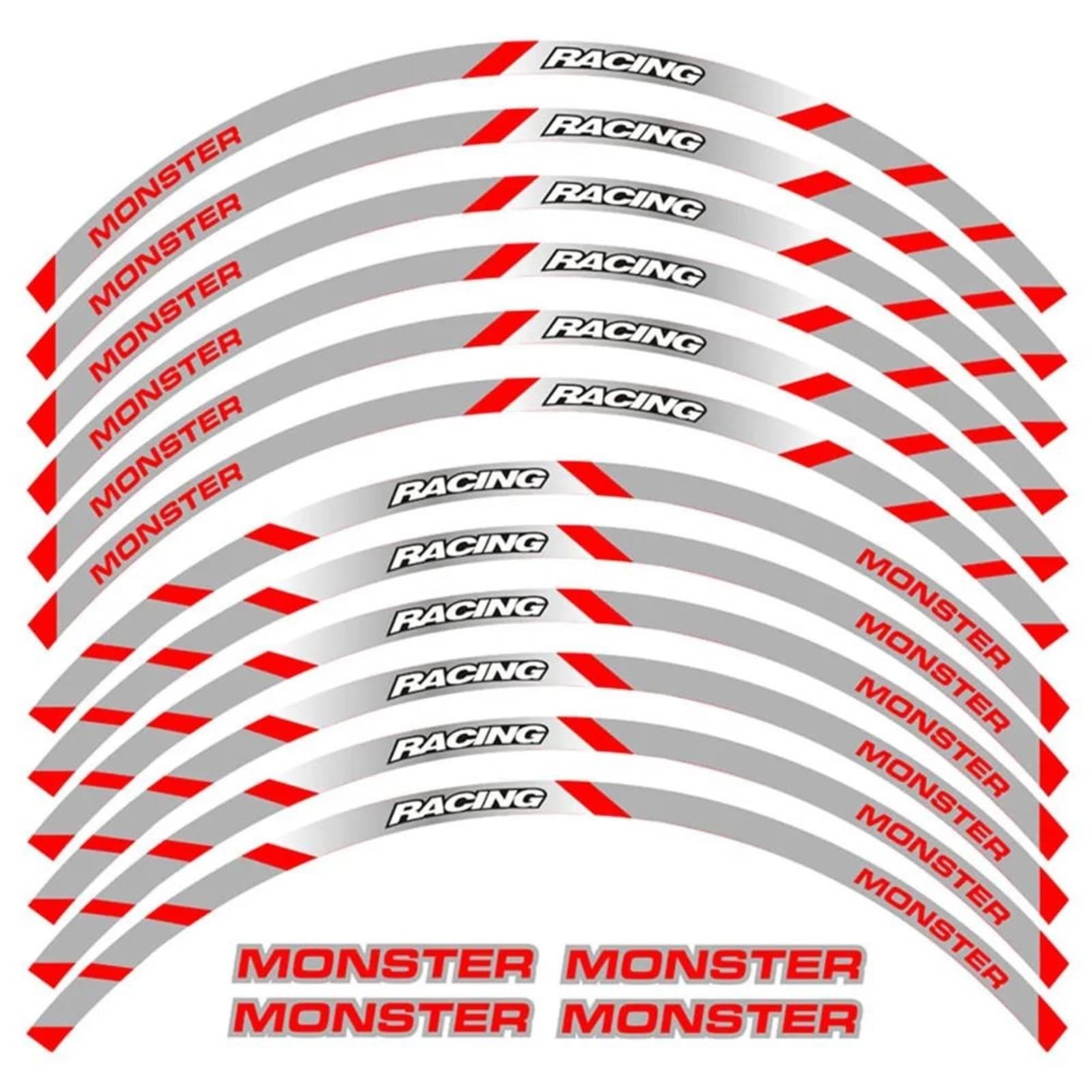 Motorcycle Wheel Sticker Reflective Rim for Ducati for Monster 1200SR 695 696 796 1100 1100S 797 821 795 S4R S6(Color14)