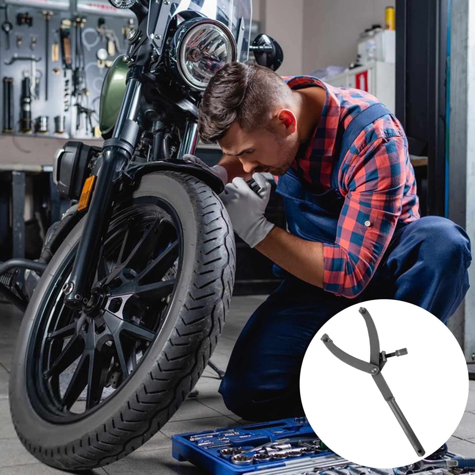 Binnan Clé d'embrayage, Outil Clé à Volant, Outil De Maintenance De Moto, Outil De Clé d'embrayage Moto pour Réparation Et Maintenance de Motos et Scooters