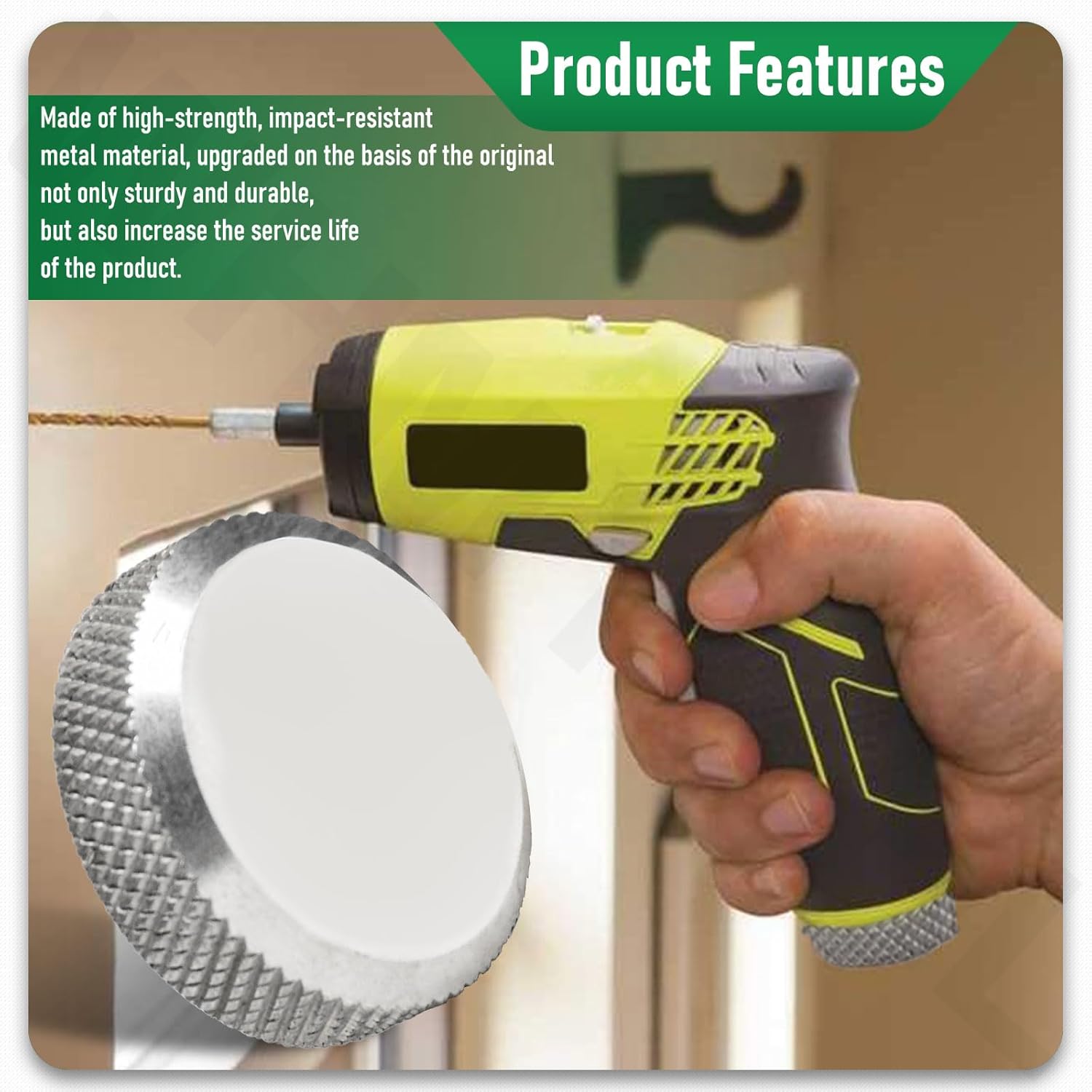 Upgraded Metal Battery Cover Cap for Ryobi Tek4 4v Electric Screwdriver HP53L & HP54L, Metal | Impact-Resistant Battery Cover Cap | Tool Storage Organizer Accessory