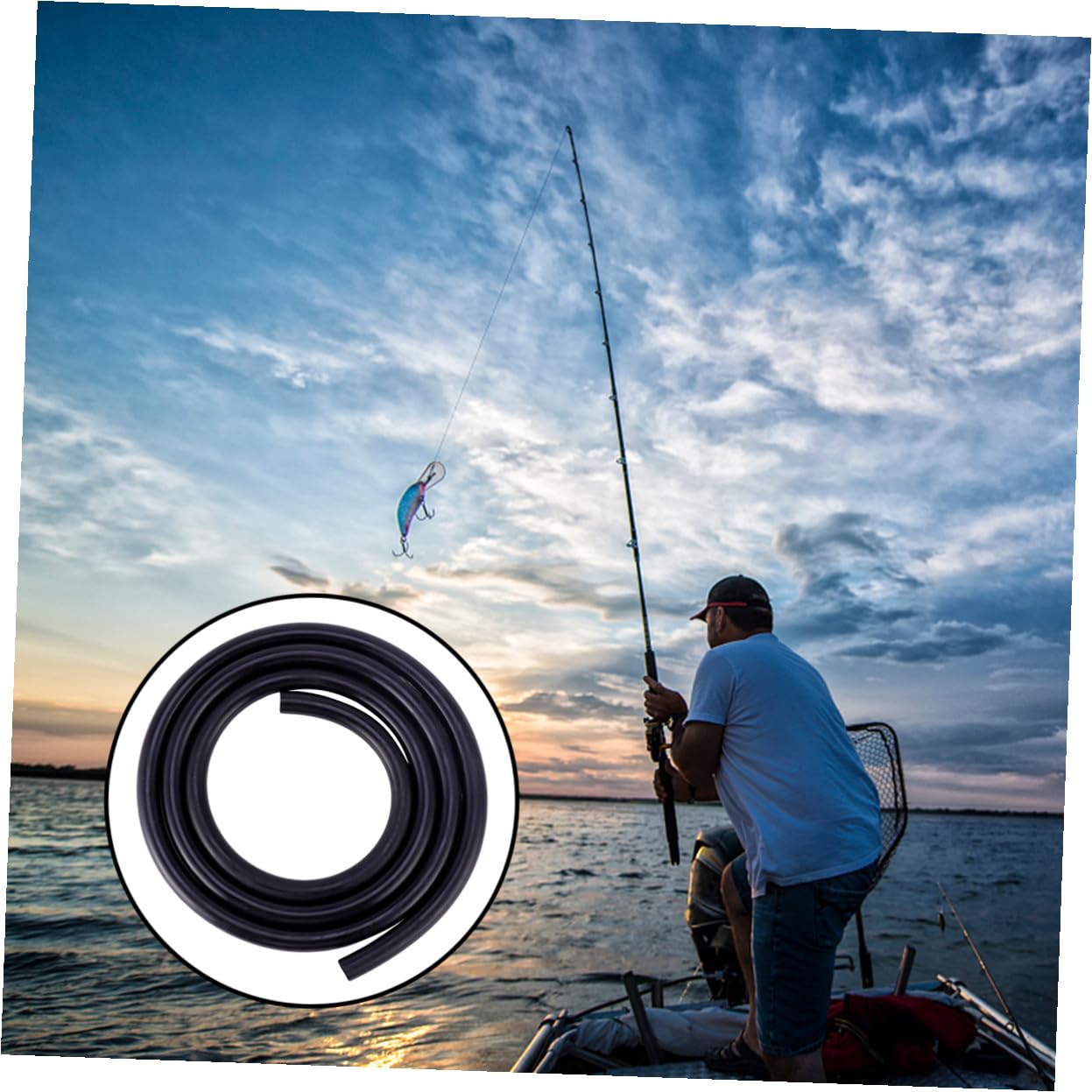 iplusmile Tube Remplacement de Plongée Élastique en Latex Naturel 3x16mm Noir Accessoire Léger pour Chasse sous-Marine