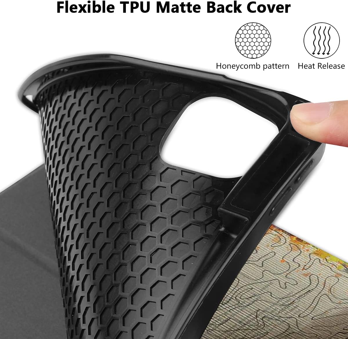 MEEgoodo for iPad Pro M2 12.9 Case 6th/5th/4th/3rd Generation 2022 2021 2020 2018 with Pencil Holder, Tablet Cover with Soft TPU Back Shell, Brain - Image 7