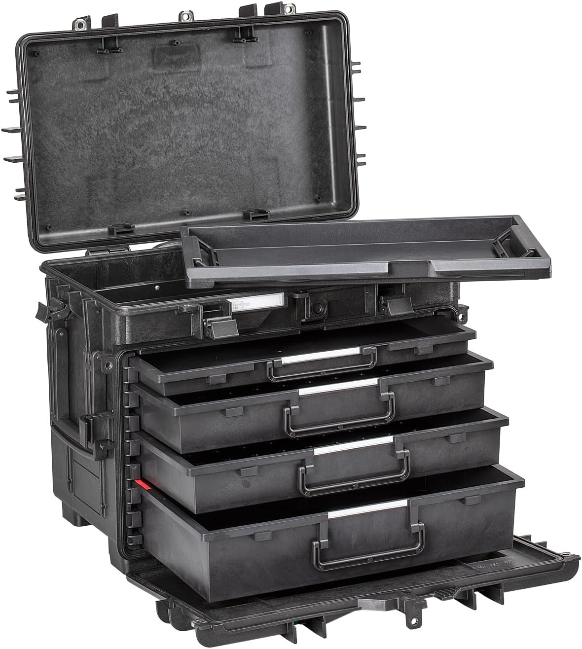 Explorer Cases 5140.BKT02.AH Waterproof Tool Chest w. 1x 1.2 + 2X 2.4 + 1x 3.7 Empty Drawers, RFID-NFC Ready, Multi, One Size