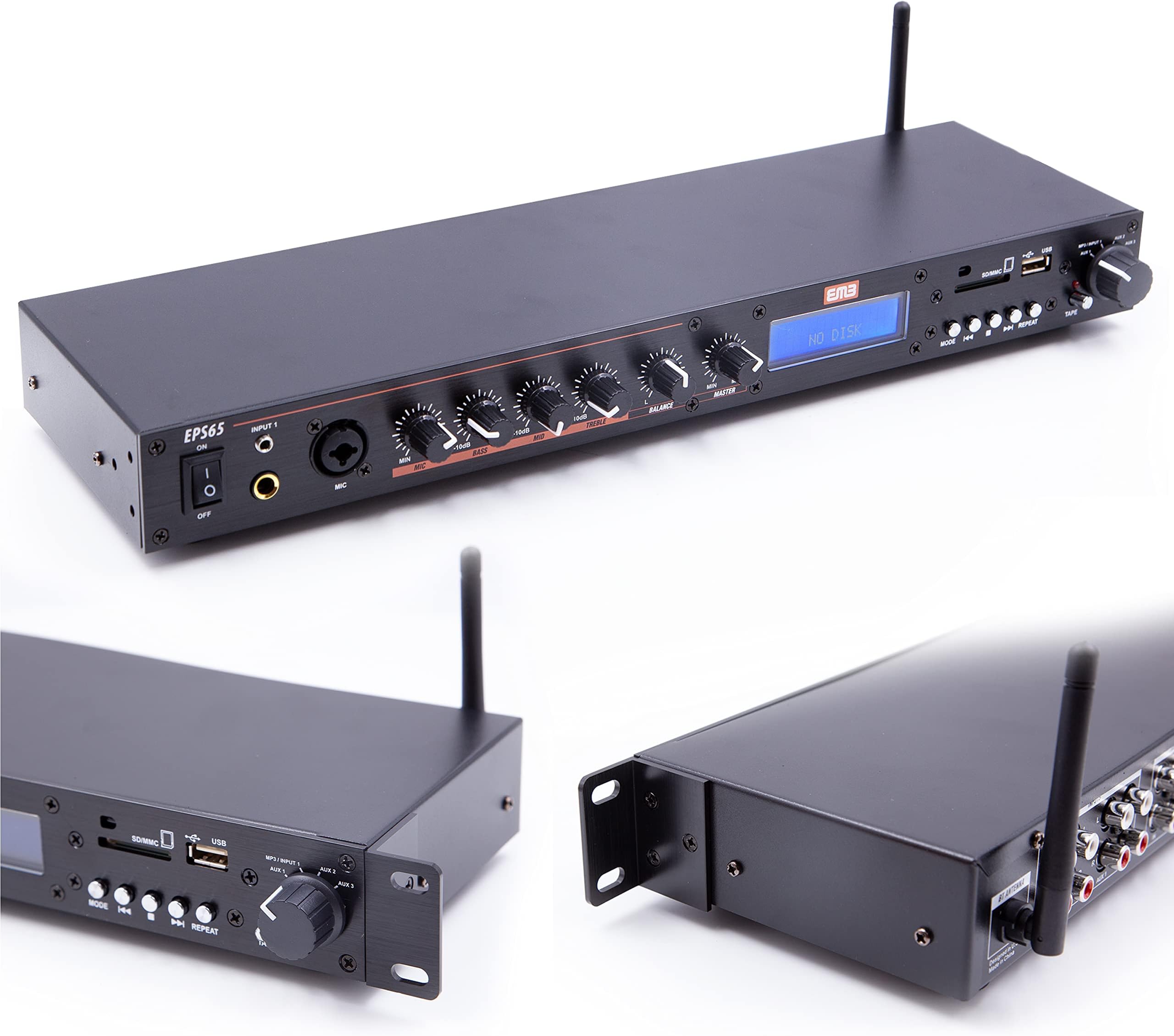Audio Video Rack Input/output Amazon.com: EMB Rack Mount Studio Pre-Amplifier - Audio Receiver System ...
