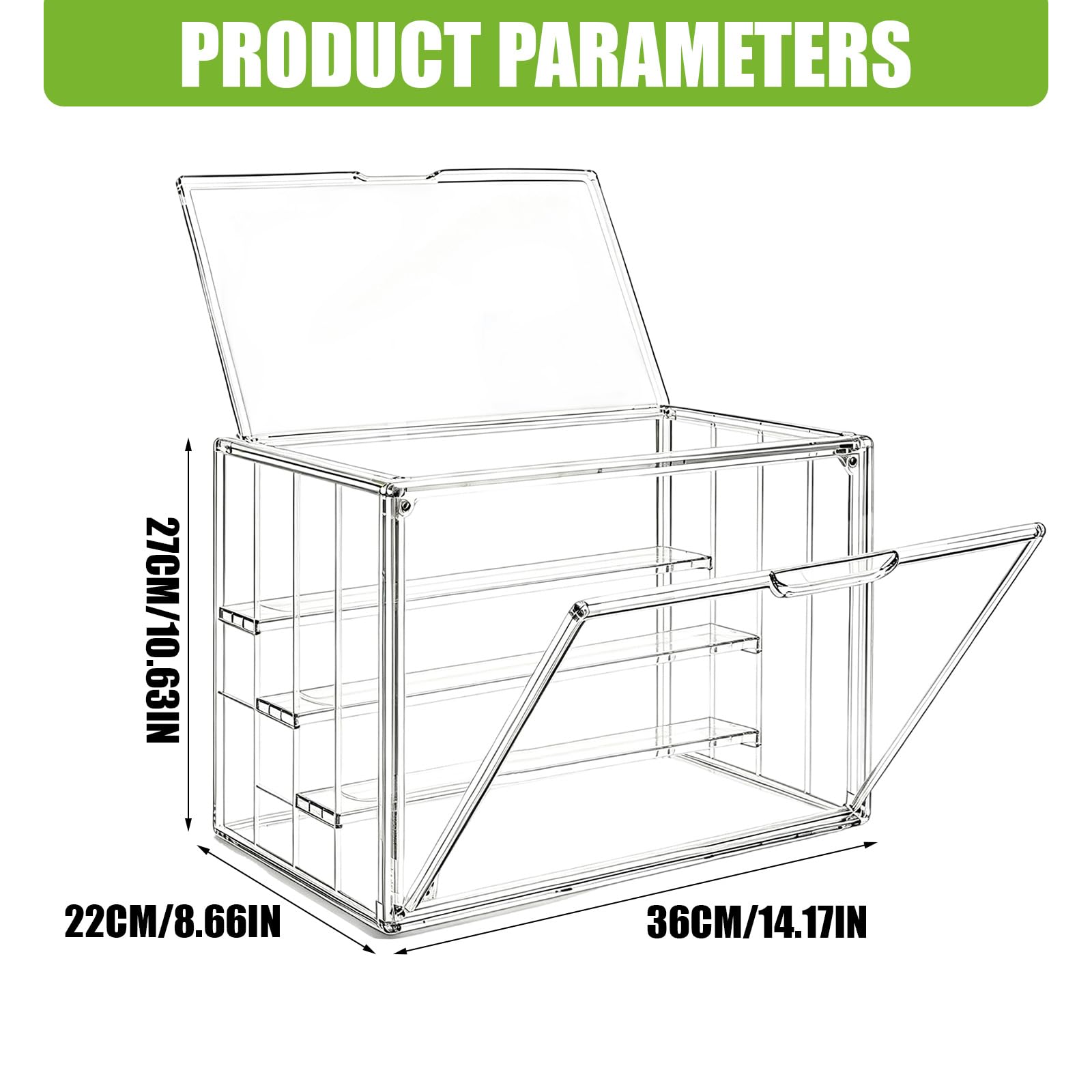 Serra per piante d'appartamento, compatta, trasparente, con