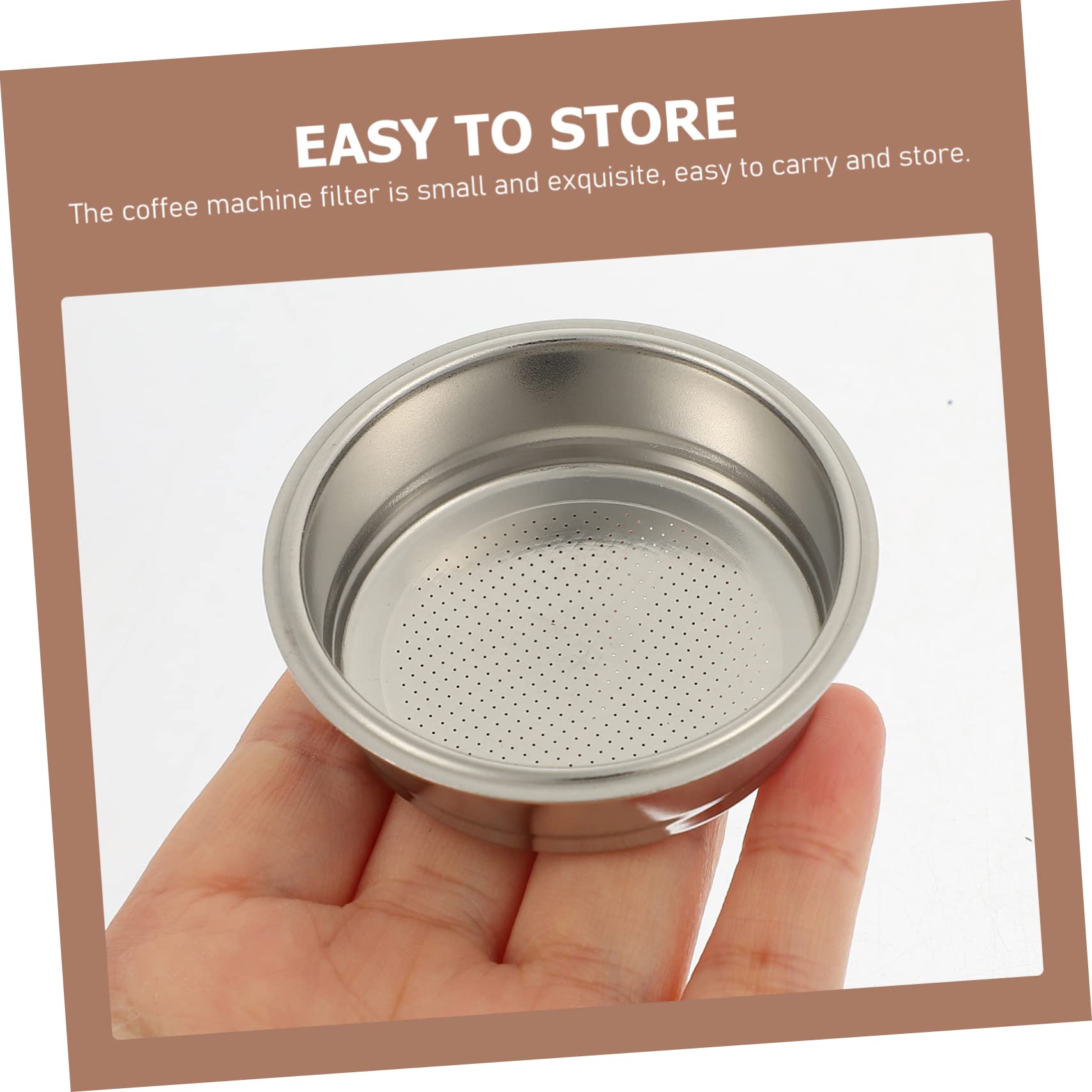 Uonlytech 2pcs Professional Coffee Filter Basket Stainless Steel Porous Strainer for Espresso Machines and Wear-resistant Coffee Filter for Home and Use