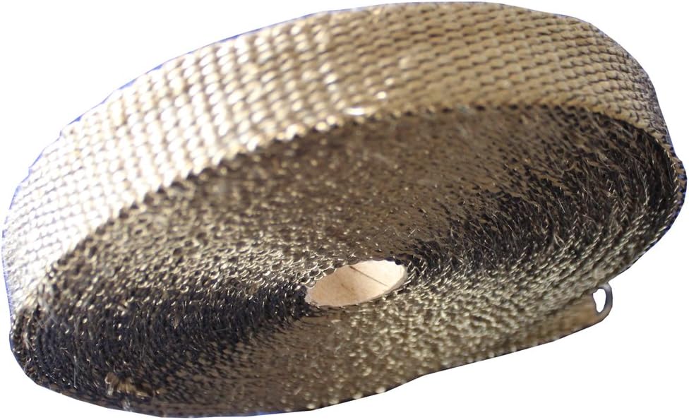 JDMSPEED New Heat Fiberglass Exhaust Pipe Header Wrap Tape Titanium Lave 1"x50Ft Foot Roll