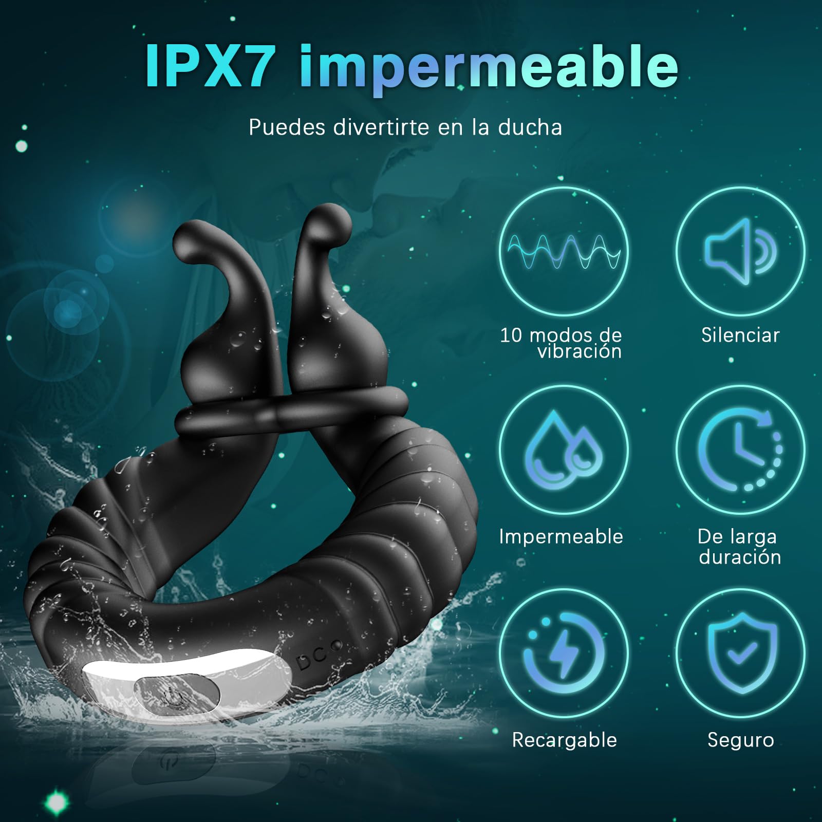 Anillo Vibradorador Pene Clítoris Juguetes Sexuales, Anillo Vibrador Pene Masculino Ereccion Vibradores para Hombres con 10 Modos, Cock Ring Juguetes Eróticos para Pareja Sexuales Sex Toýs Male