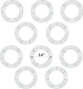 Amazon.com: MTB 14 inch Round Wire Wreath Frames Green, Pack of 10 ...