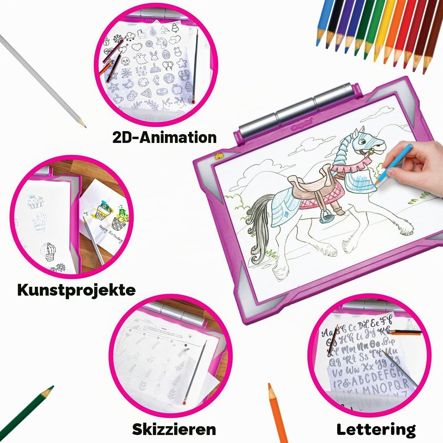 Crayola – Leuchttafel, Geschenk und Spielzeug für Kinder, Alter 6, 7, 8, 9