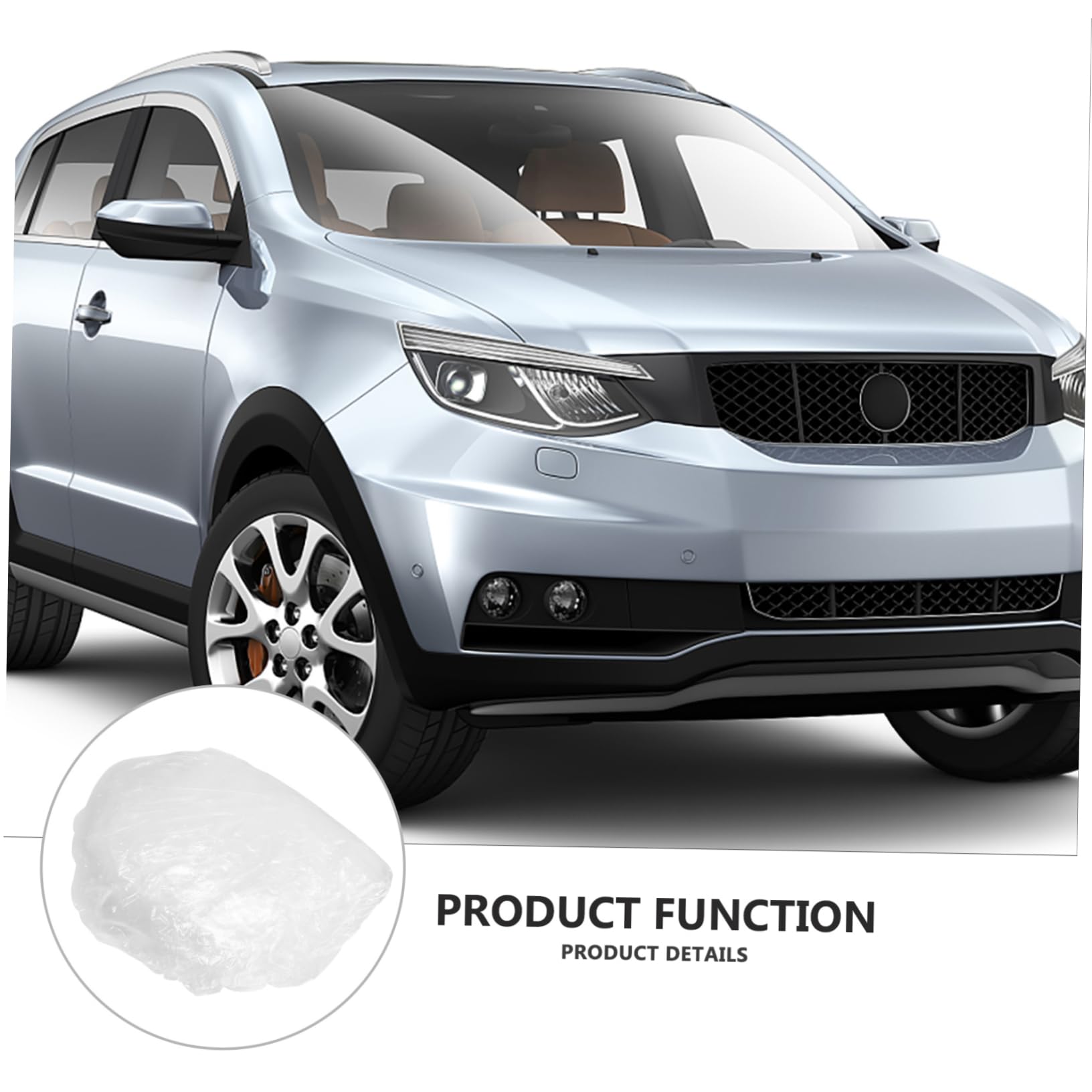 Anneome Disposable Plastic Vehicle Cover Transparent Car Cover for Rain and Dust Protection Fit for Cars and Suvs — view 4