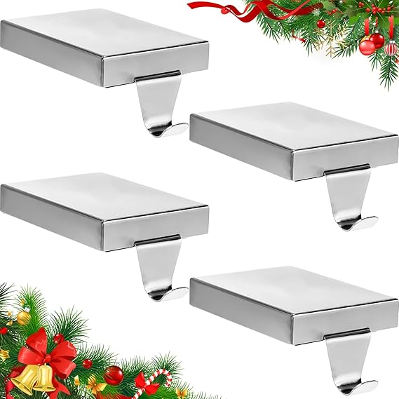 Zonon Christmas Stocking Holders Metal Stocking Hangers for