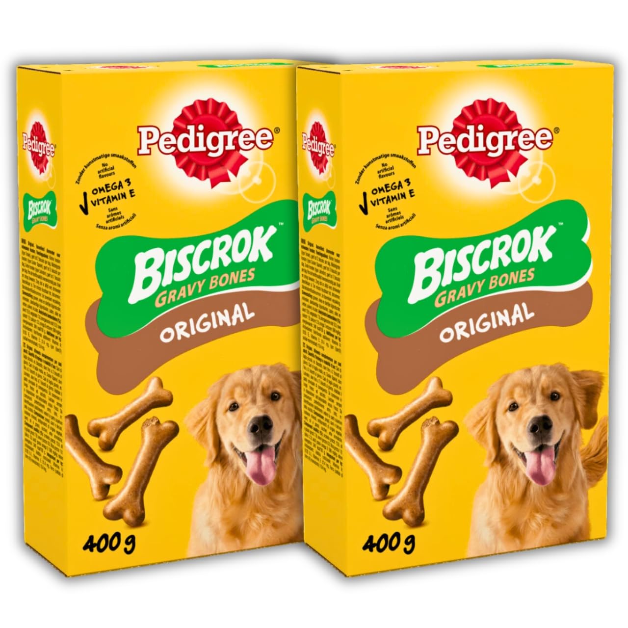 Biscrok Gravy Bones 400g - Original Dog Treats for Strong Bones - Crunchy Dog Biscuits with Delicious Gravy Coating - Ideal for Treating - Rewarding and Training your Dog - Homora - (Pack of 2) - Image 2
