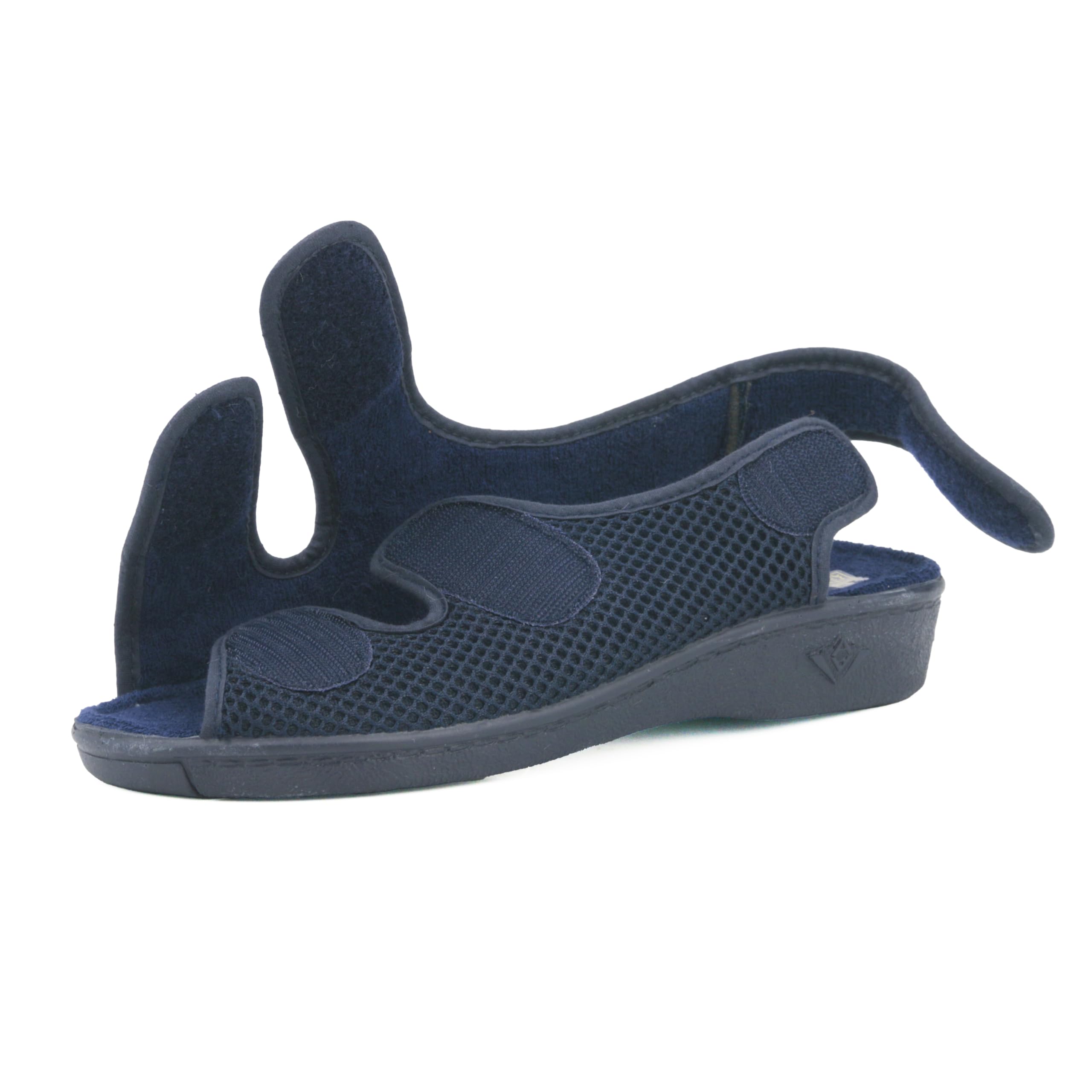 JOMIX Zapatillas Casa Mujer Abiertas Fabricas en España Pantuflas para Pies Delicados con 3 Bandas Ajustables