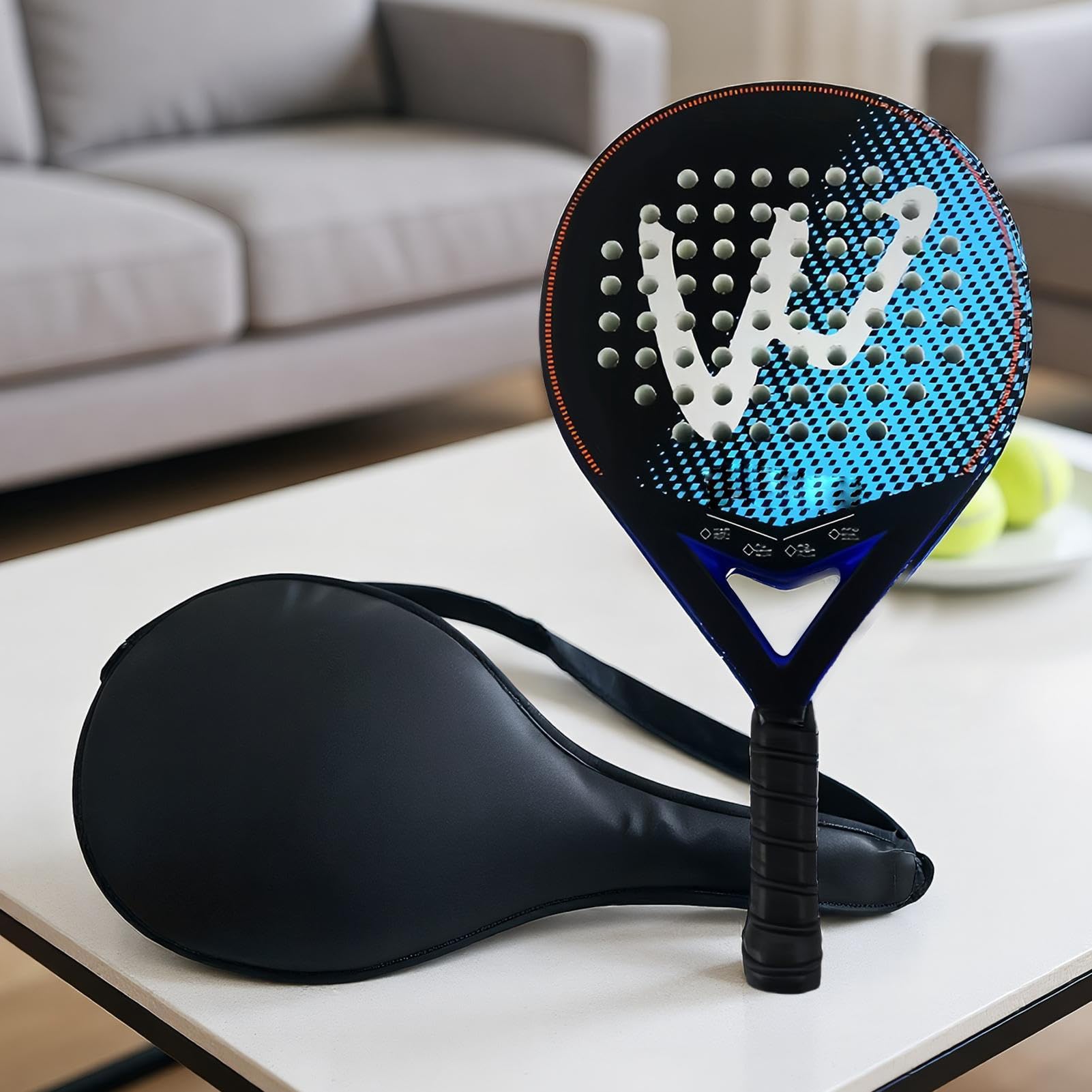 Paletki Do Pickleballa Paletka do Pickleballa z Włókna Węglowego | i Ergonomiczny Sprzęt w Zestawie z Torbą do Przechowywania dla Mężczyzn Kobiet i Dzieci do Ćwiczeń i Gry na Korcie