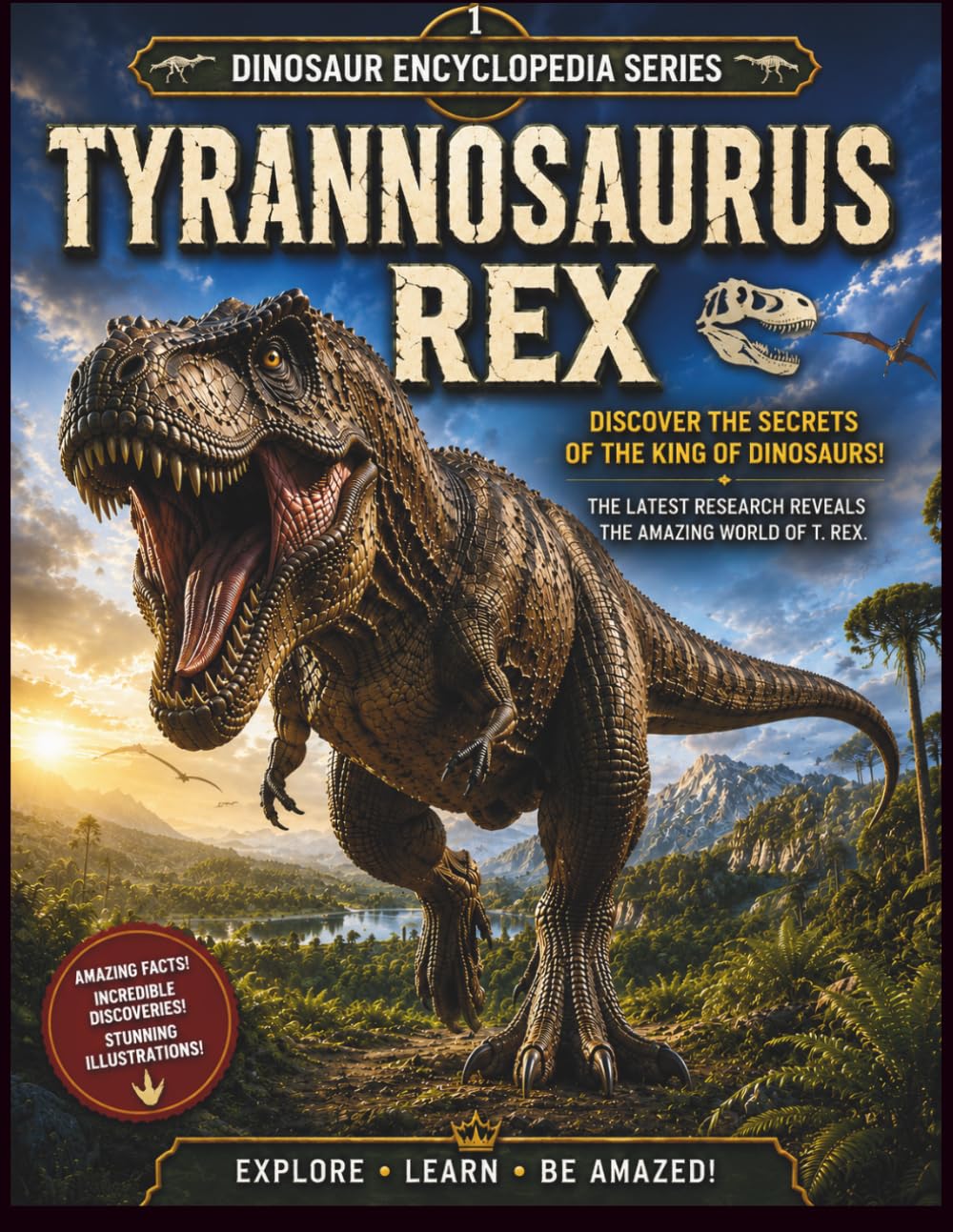 Dinosaur Encyclopedia Series Vol.1: Tyrannosaurus: Learn About the King of Dinosaurs with Stunning Realistic Illustrations