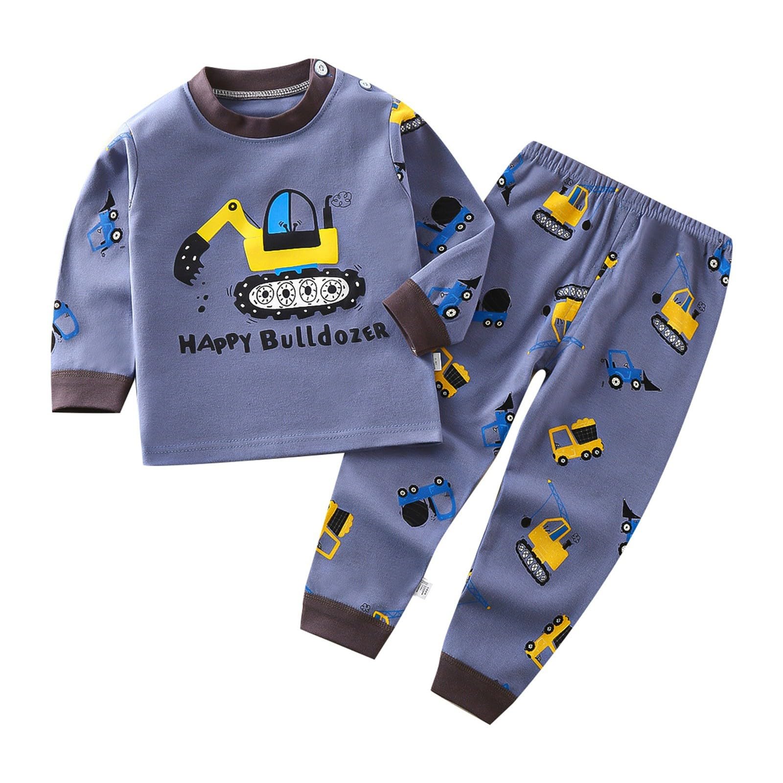 Ensemble de Pyjama Garcon, Ensemble 2 pièces pour garçon Confortable décontracté vêtements de détente Tout-Petits Enfants 2 à 8 Ans Tissu Doux élastique Maison Quotidien col Rond