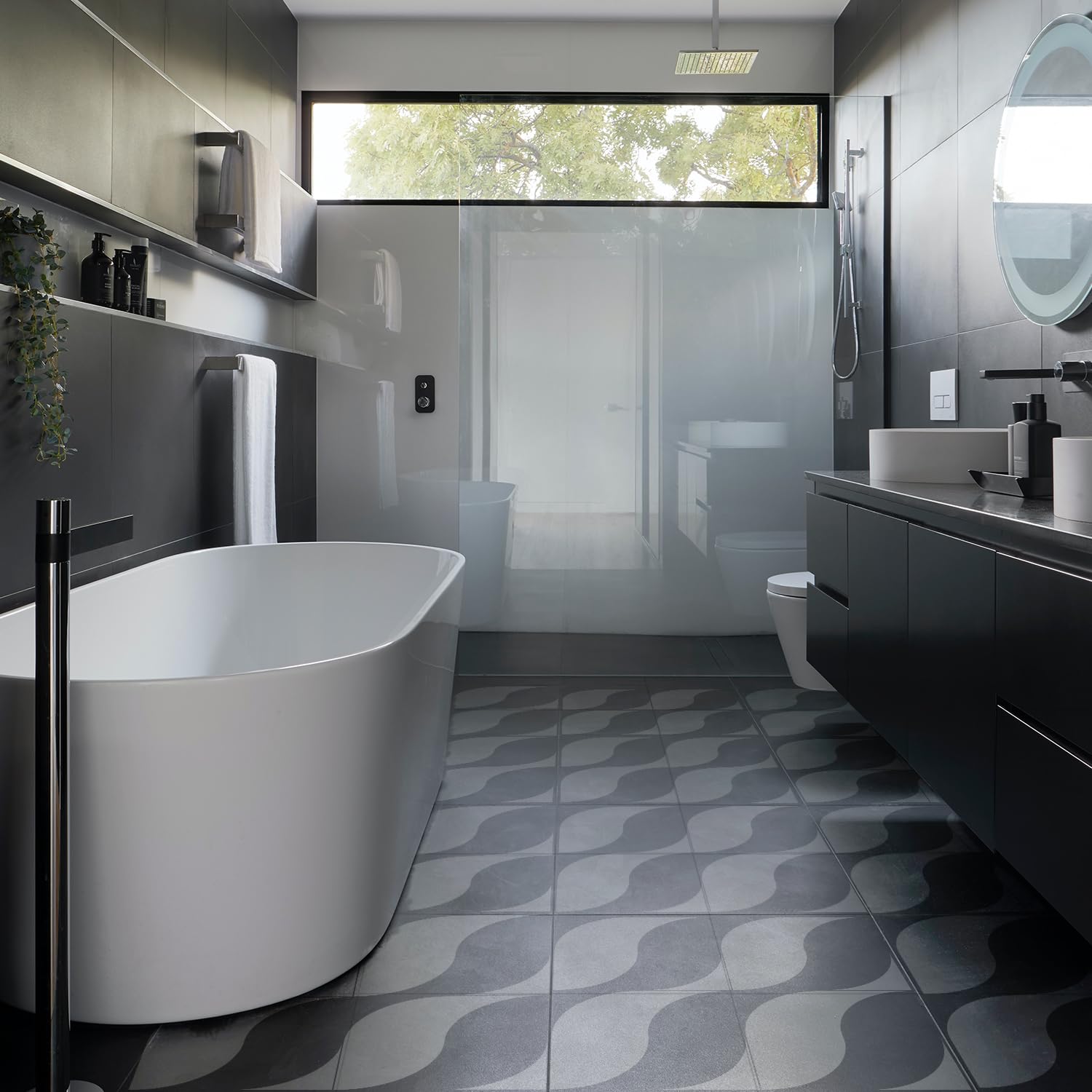 LYMSSESSLarge Wall & Floor Painting Stencils, 12" x 12", Reusable, Simple Tile Stencils for Decor (NS10)