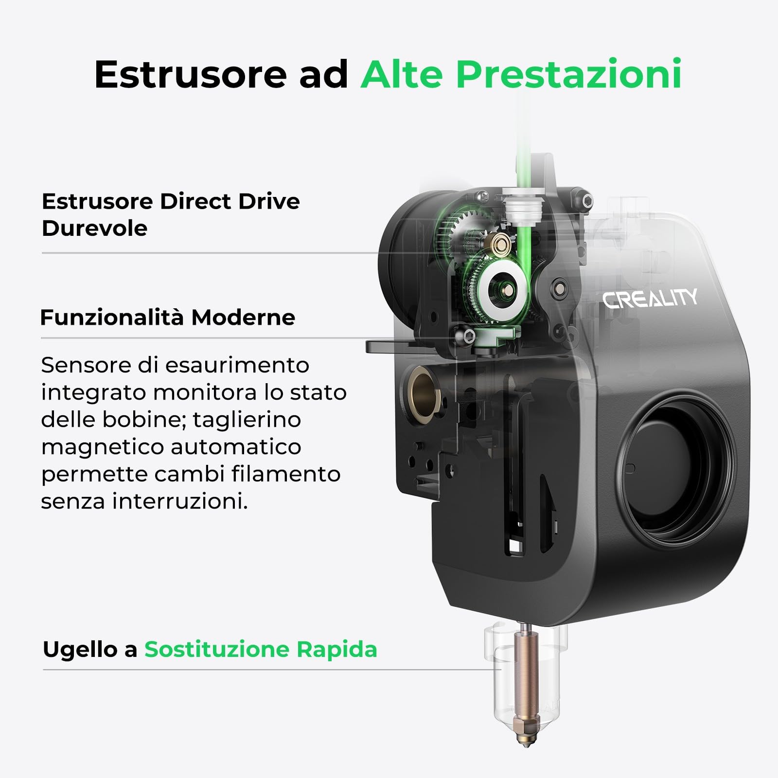Creality K2 SE Combo Stampante 3D - Max Stampa 500mm/s, Leveling Automatico Totale, Stampa Multicolore con CFS, Telaio Metallo Solido, Estrusore Diretto, 220×215×245mm