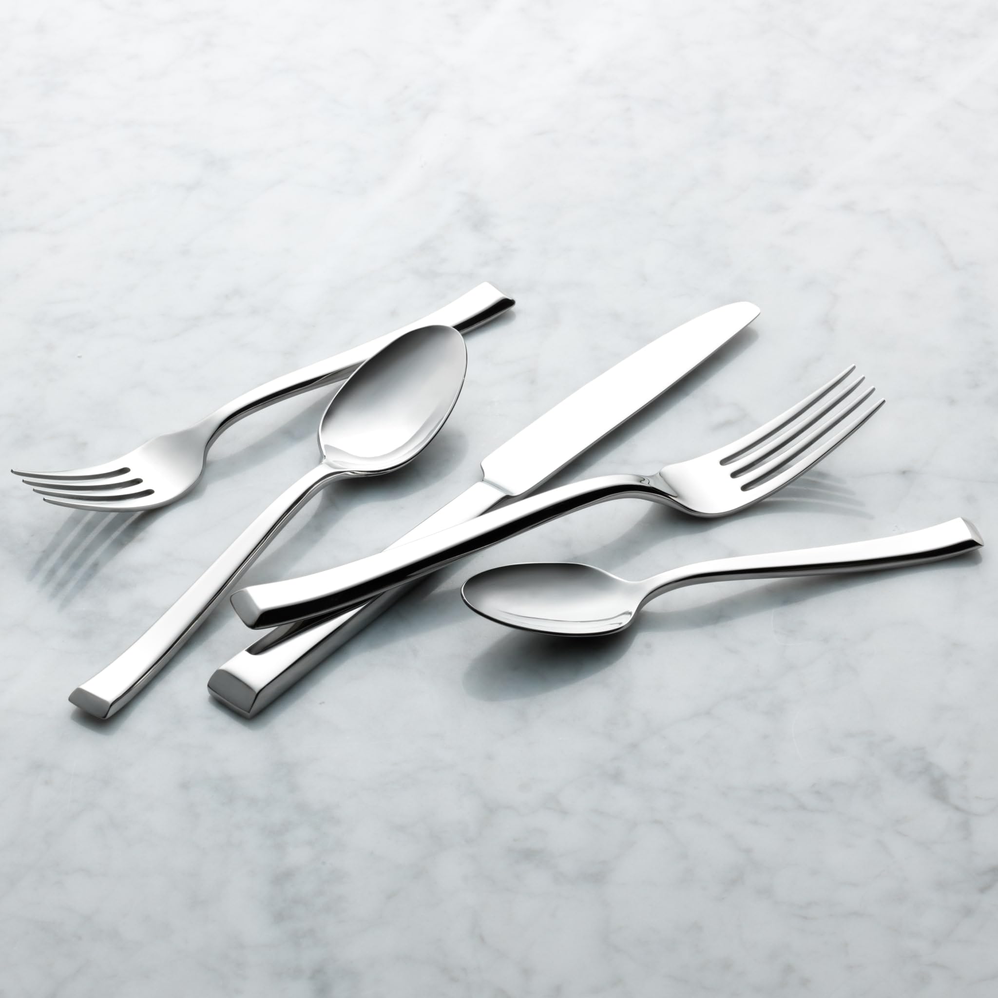 Reserve by Libbey 947 027 Santorini Mirror Dinner Fork, 18/10 Stainless Steel, Set of 12