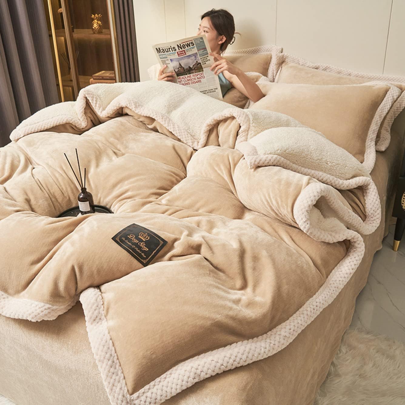 Cute Blanket with Zipper can be Used as a Duvet Cover Winter Blanket Warm Blanket Weighted Blanket Prevents Shifting (Color 7 B)