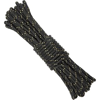 Kinglake 8 mm Paracord Rope Black 20 m Thick Nylon Rope