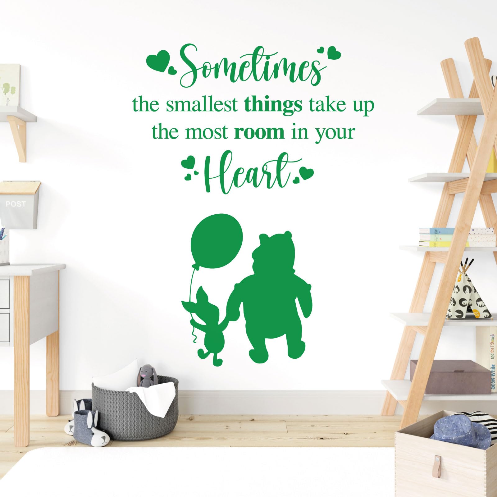 Sometimes the Smallest Things Take the Most Room in Your Heart - Movie Book Quote Wall Sticker [Large] [Cactus]
