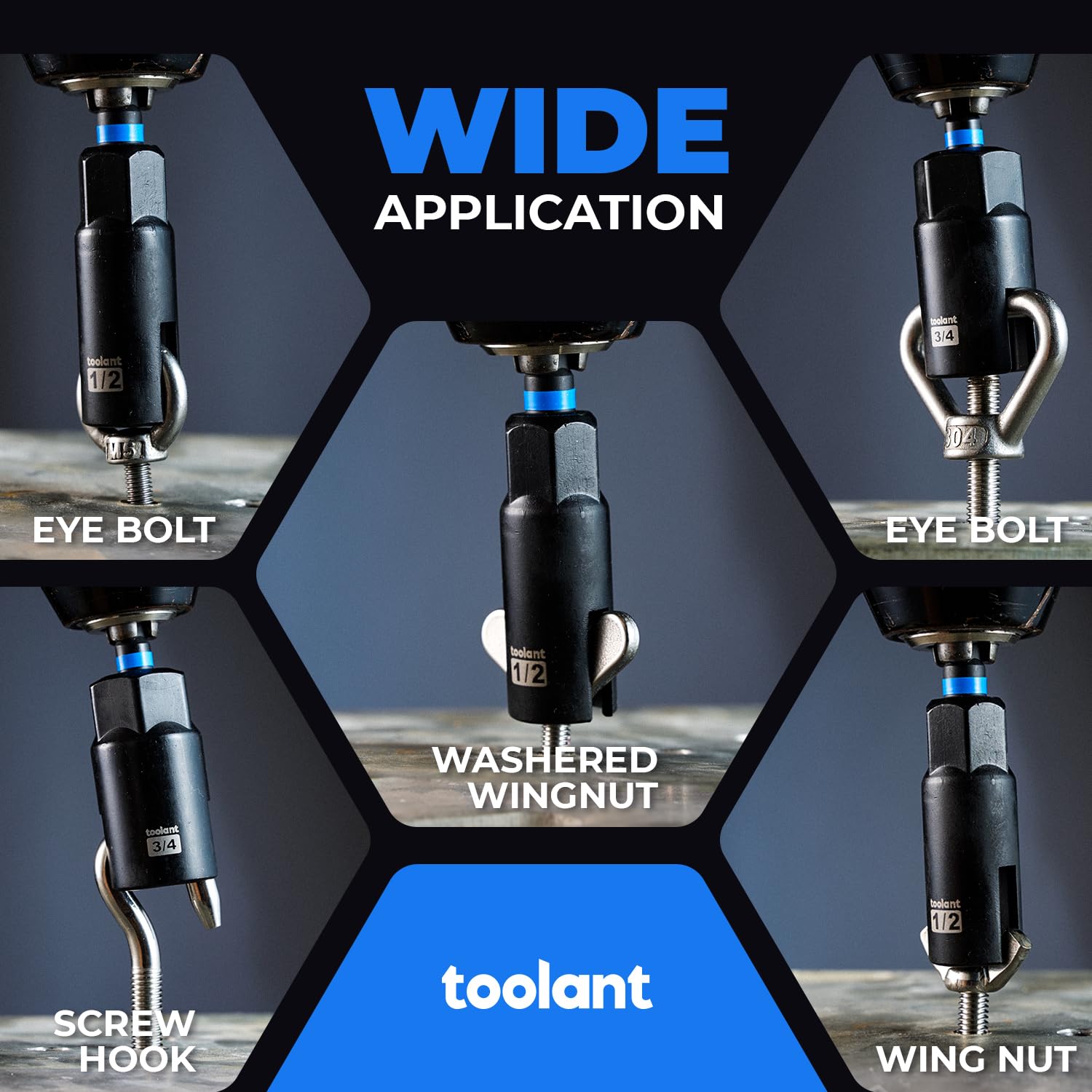 toolant Wing Nut Driver Set - 5 Sizes -2