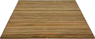 Nordic Teak 100% Solid Teak Wood String Mat - Indoor and Outdoor Use - Non-Slip Wooden Platform for Sauna, Pool, Hot Tub Flooring Decor and Protector (Natural Finish, 36" x 36")