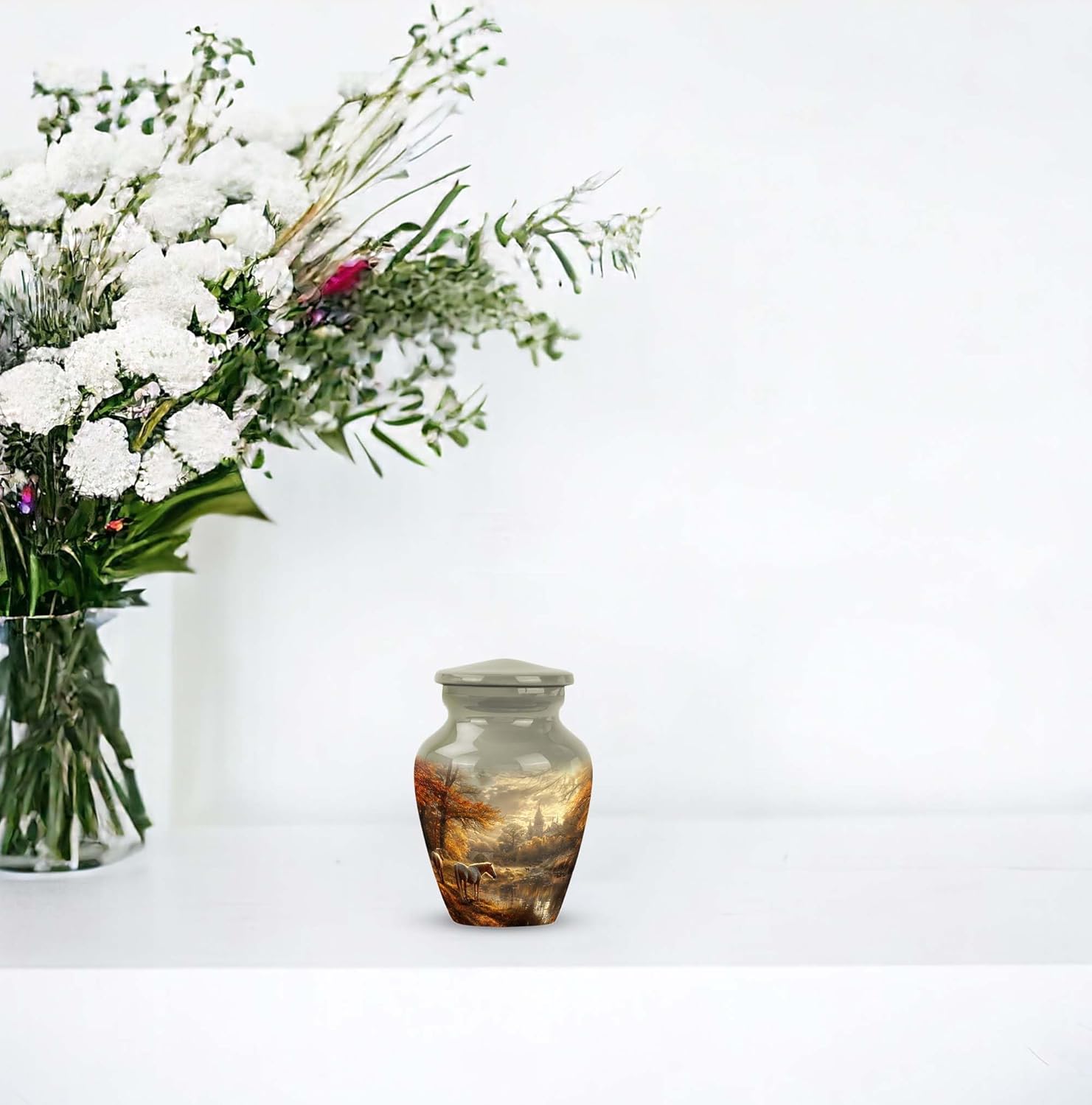 Horse Urns for Human Ashes - Cremation Urns - Cremation Keepsakes for Ashes - Urns for Men (Size-3inch,1pcs)