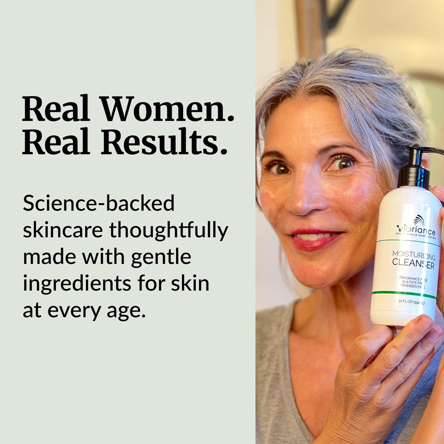 Vibriance Moisturizing Cleanser, Oil-to-Foam Face Wash with Niacinamide, Shea Butter for Mature Skin - Hydrating Gentle Facial Cleanser, Sensitive Face Wash, Sulfate-Free, 12 fl oz - Image 6