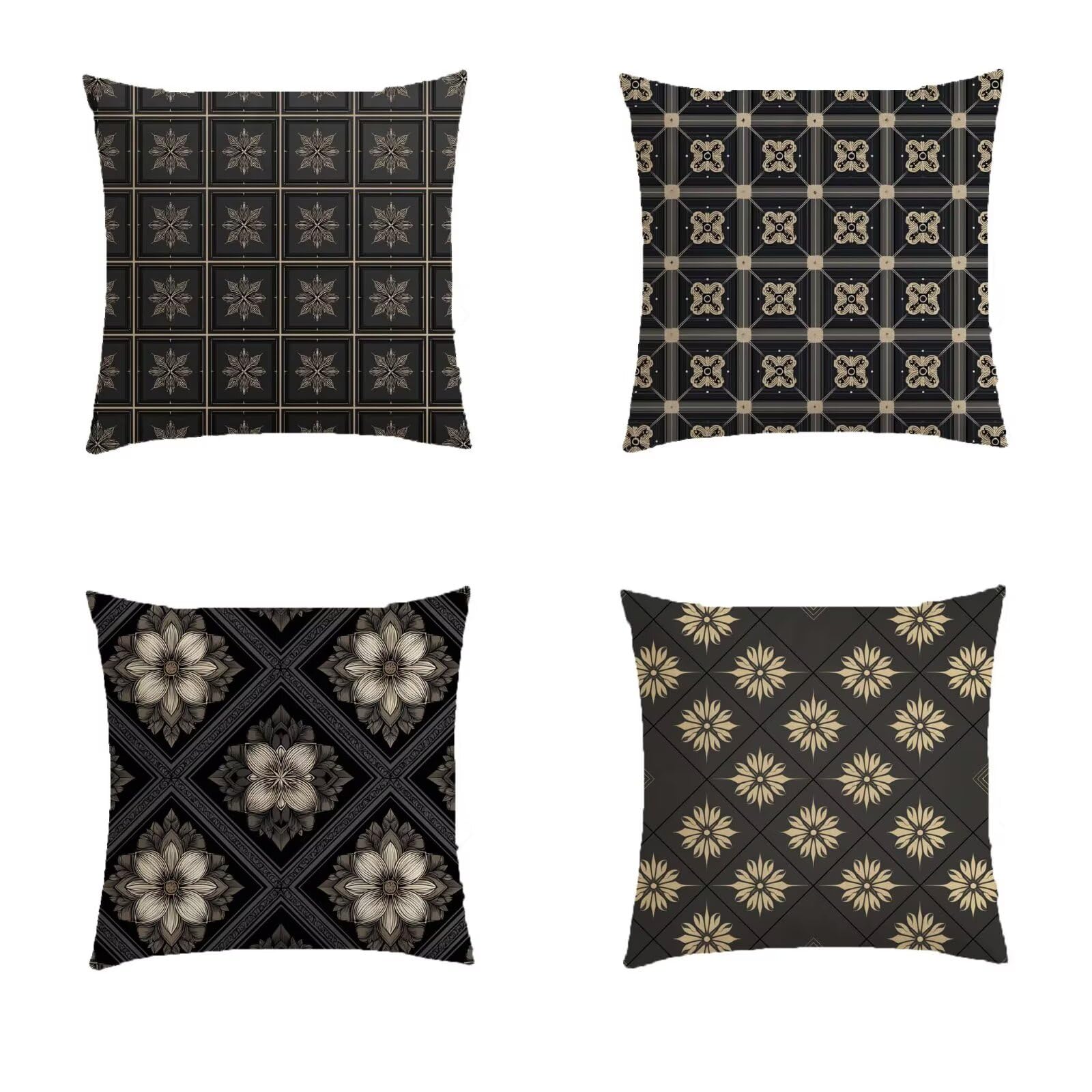 Housse coussin 80x80cm imperméable et robuste pour salon de jardin