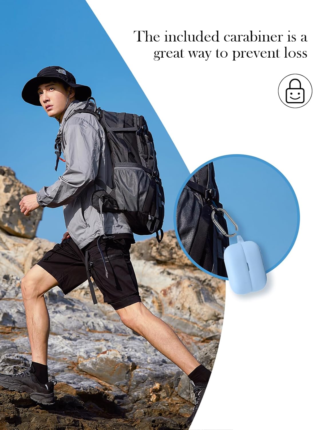 Case for Sony LinkBuds Open Truly Wireless Earbud Headphones（Model Number：WFL910B.UC,Soft Protective,Shockproof, BOVUGAC Silicone Case Cover with Keychain & Cleaning Kit & Lanyard-SkyBlue - Image 4