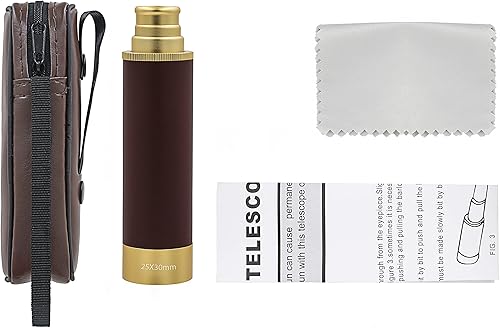 Miniatura 5 de Telescopio pirata retro zoomable 25x30 Monocular de bolsillo portátil plegable BAK-4 lente Capitán Jack's Spyglass telescopio de mano telescopio