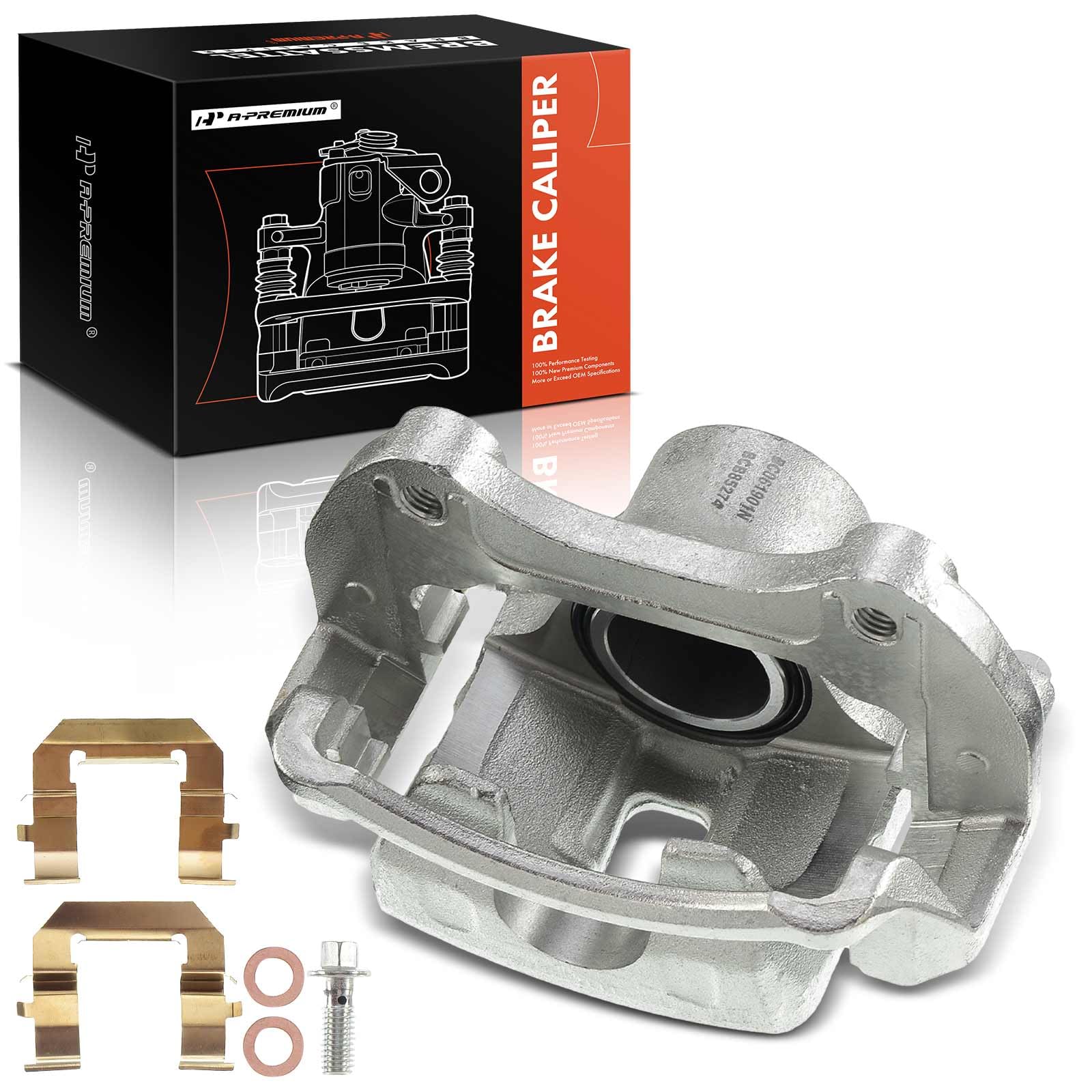 A-Premium Brake Caliper with Bracket for Buick LaCrosse Regal Chevrolet Camaro Equinox GMC Terrain Saab 9-5 2010-2017 Front Side