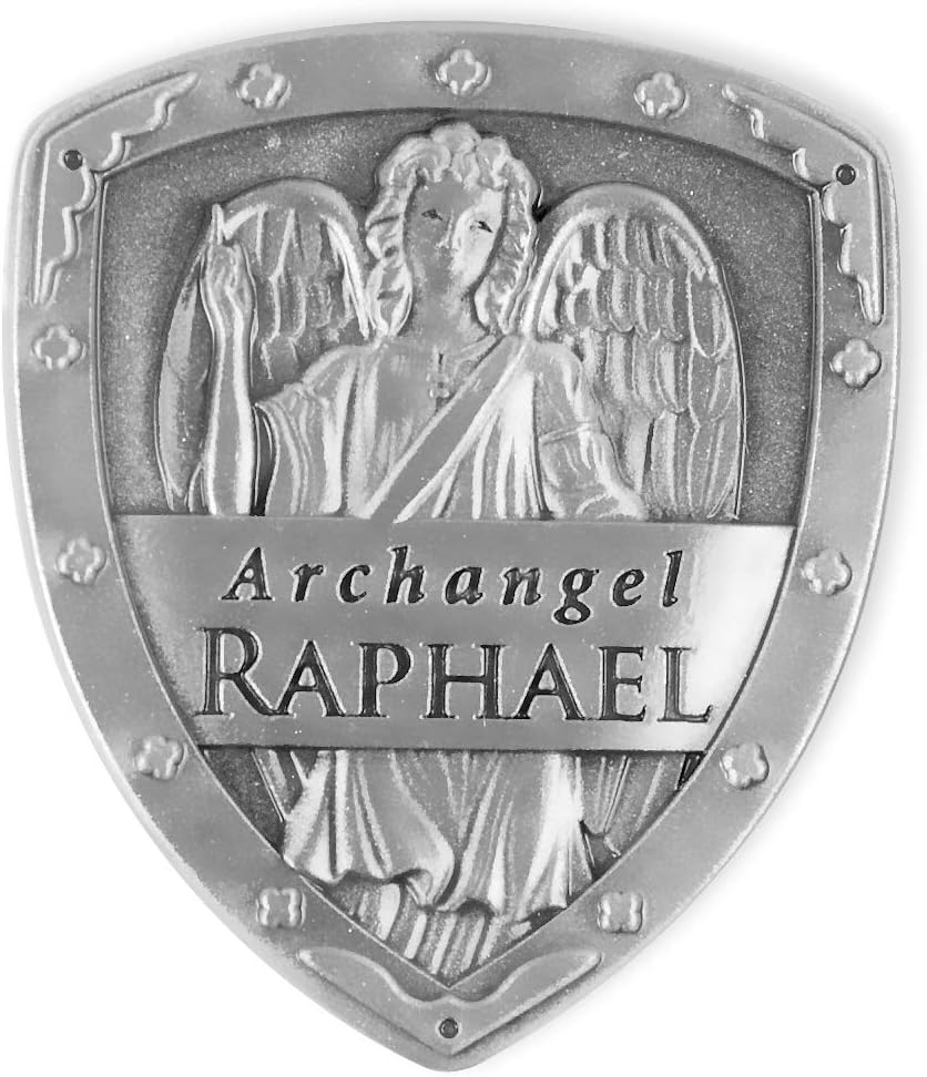 Angelstar 15512 Archangel Pocket Shield Token, 1-1/4 by 1-Inch, Raphael
