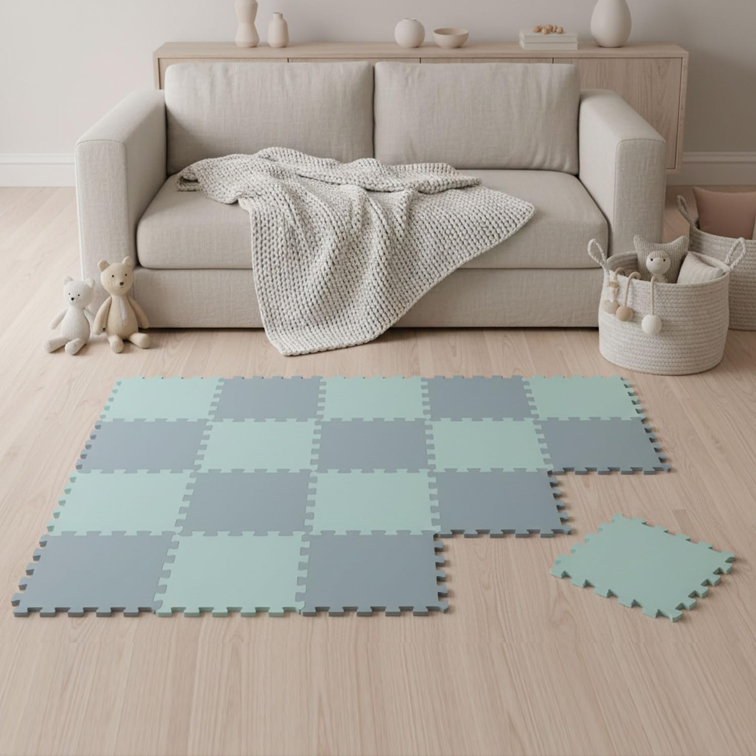 LittleTom 18-delige Baby Speelmat vanaf de Eerste Maand - 30x30 cm EVA